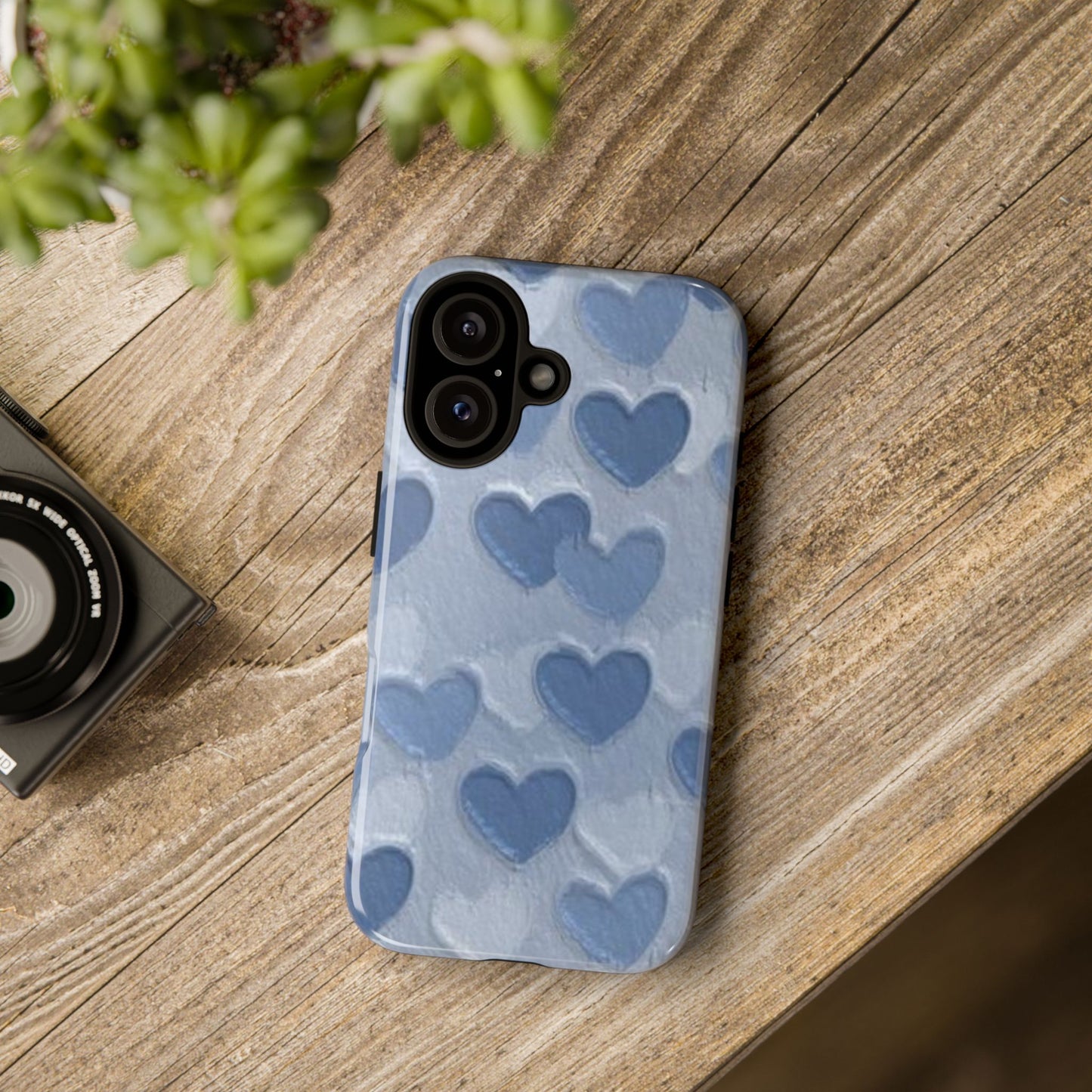 Blue Heart Chalk Wall Phone Case