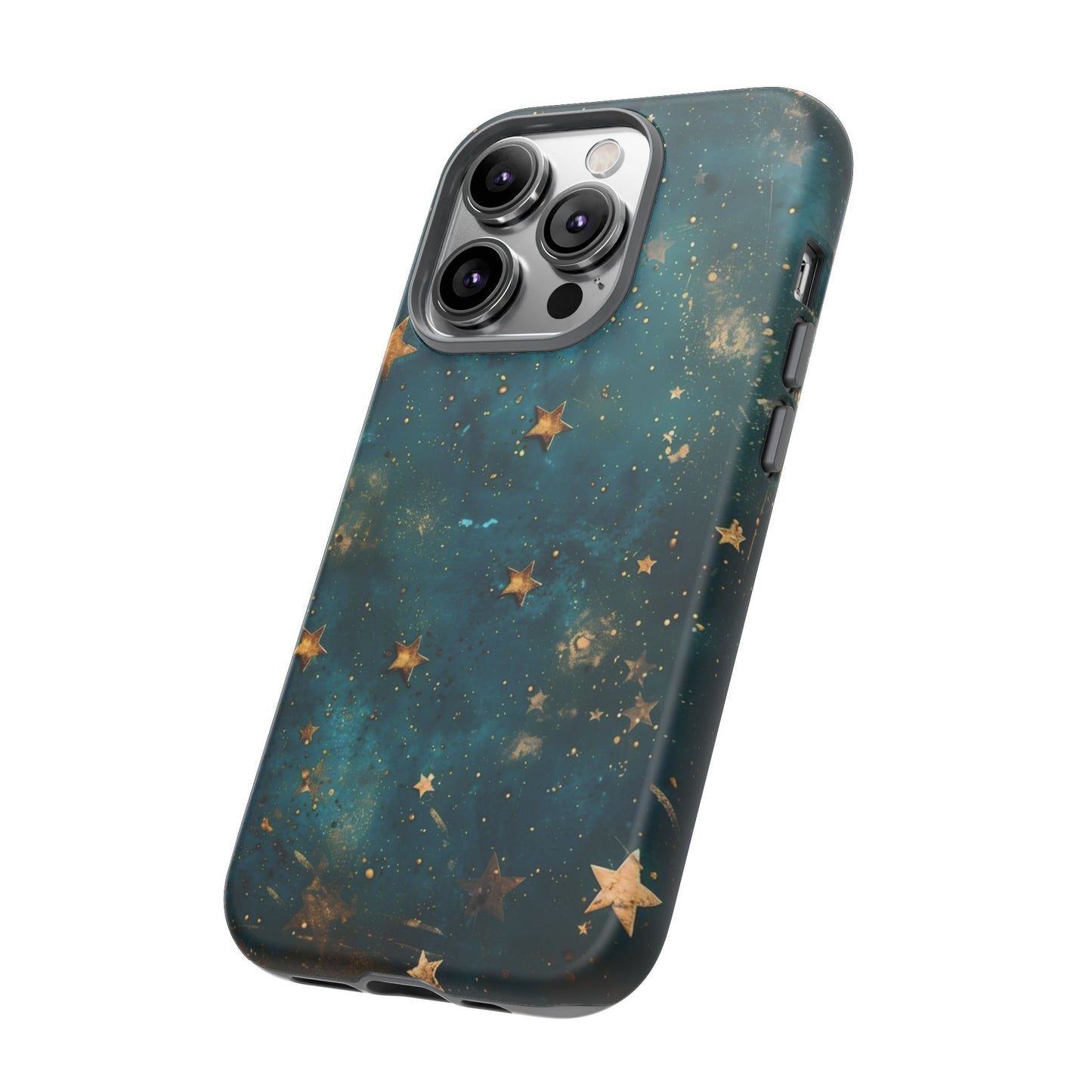 Celestial Gold Stars iPhone Case