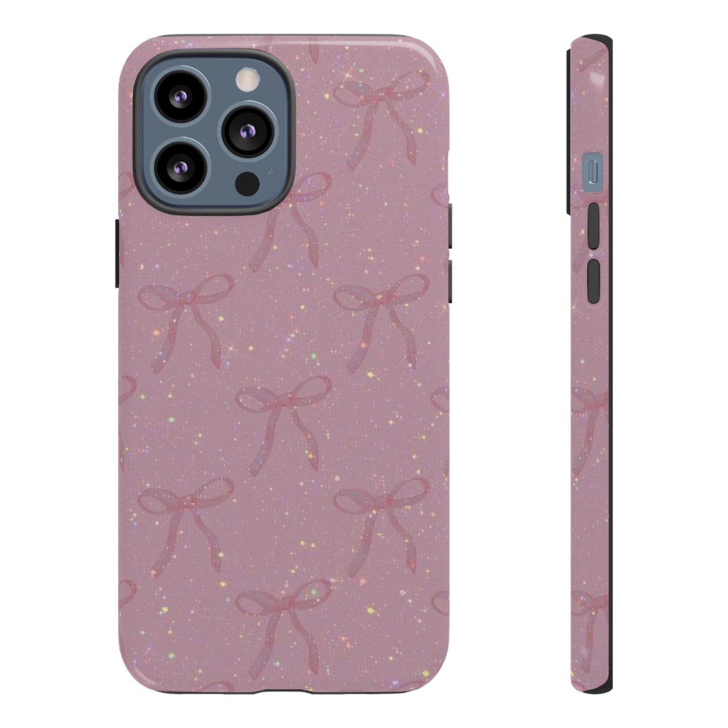 Pink Sparkly Bow Phone Case