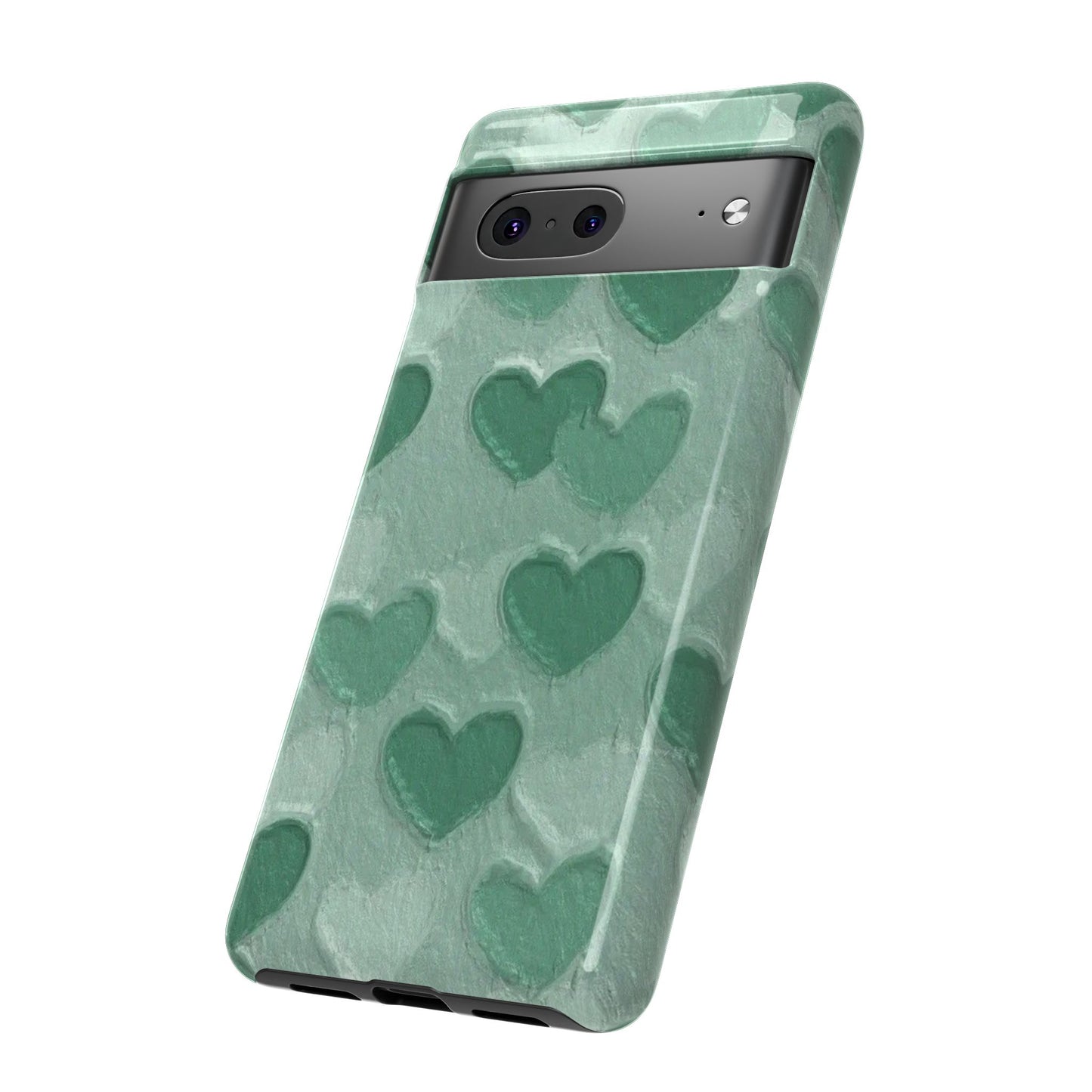 Green Heart Chalk Wall Phone Case