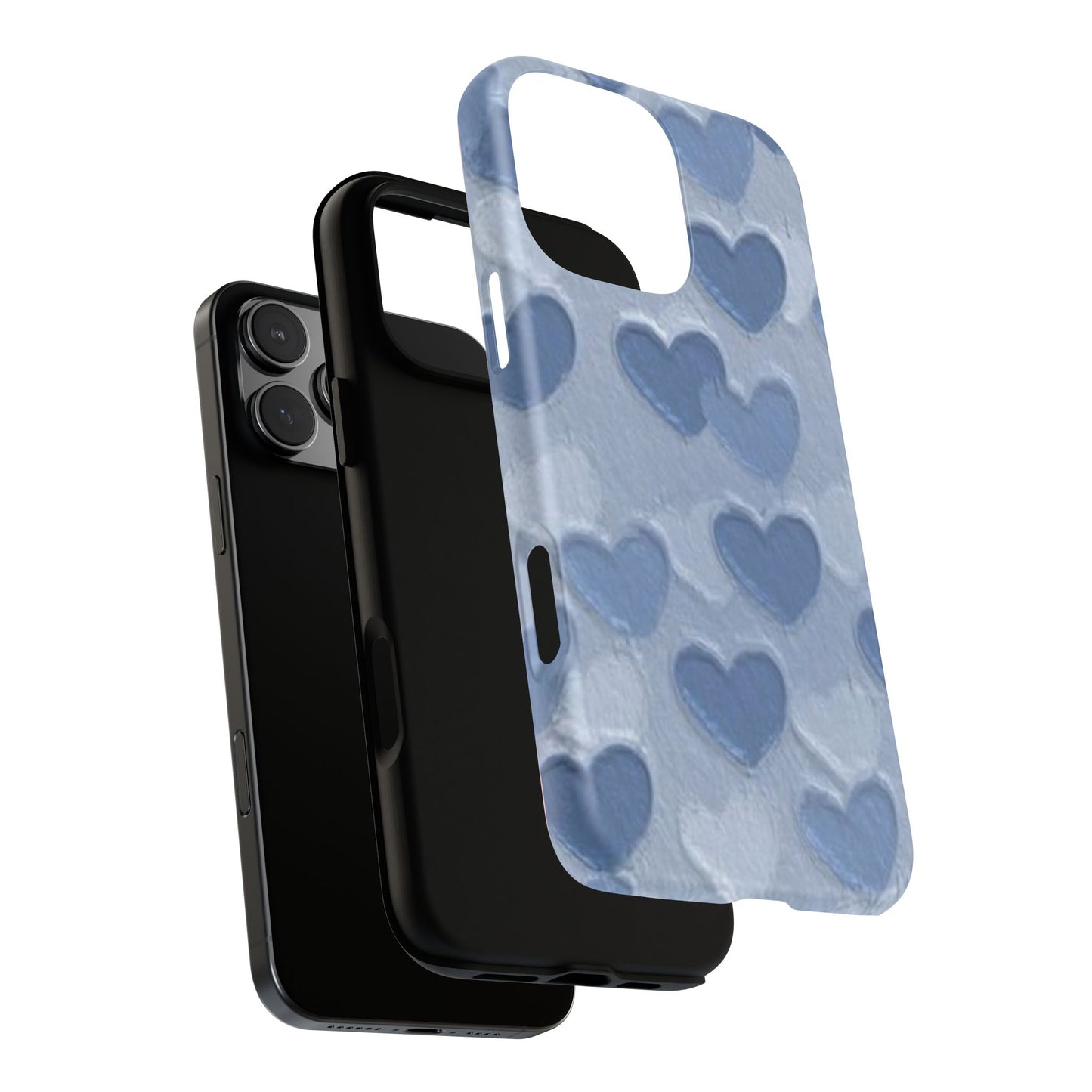 Blue Heart Chalk Wall Phone Case