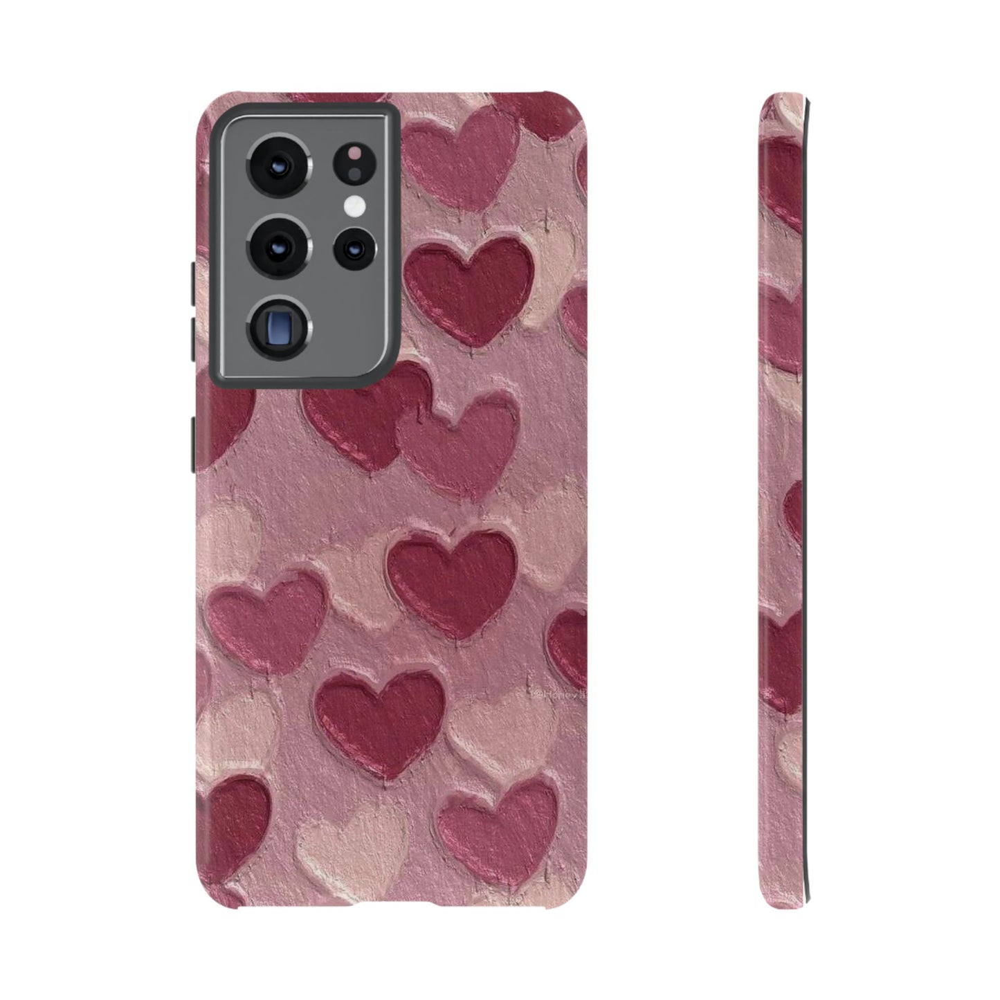 Pink Heart Chalk Wall Phone Case