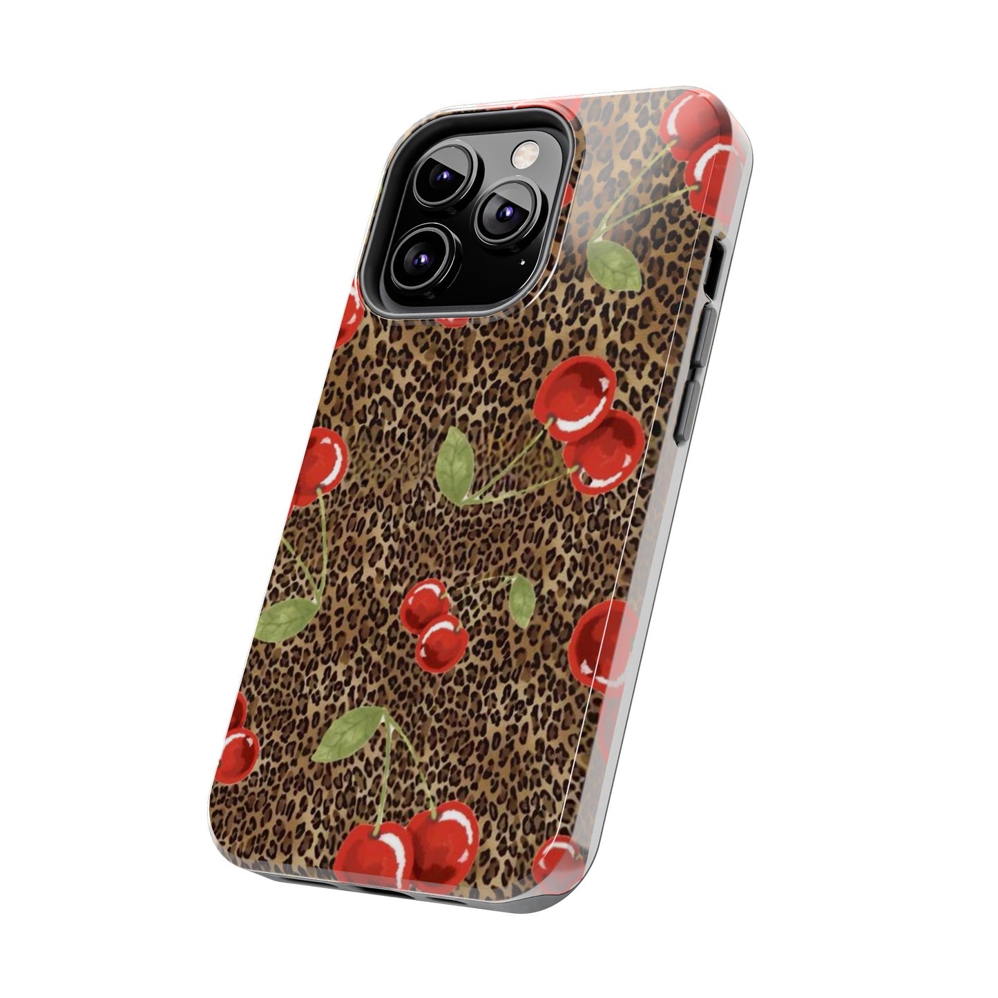 Leopard Cherries iPhone Case