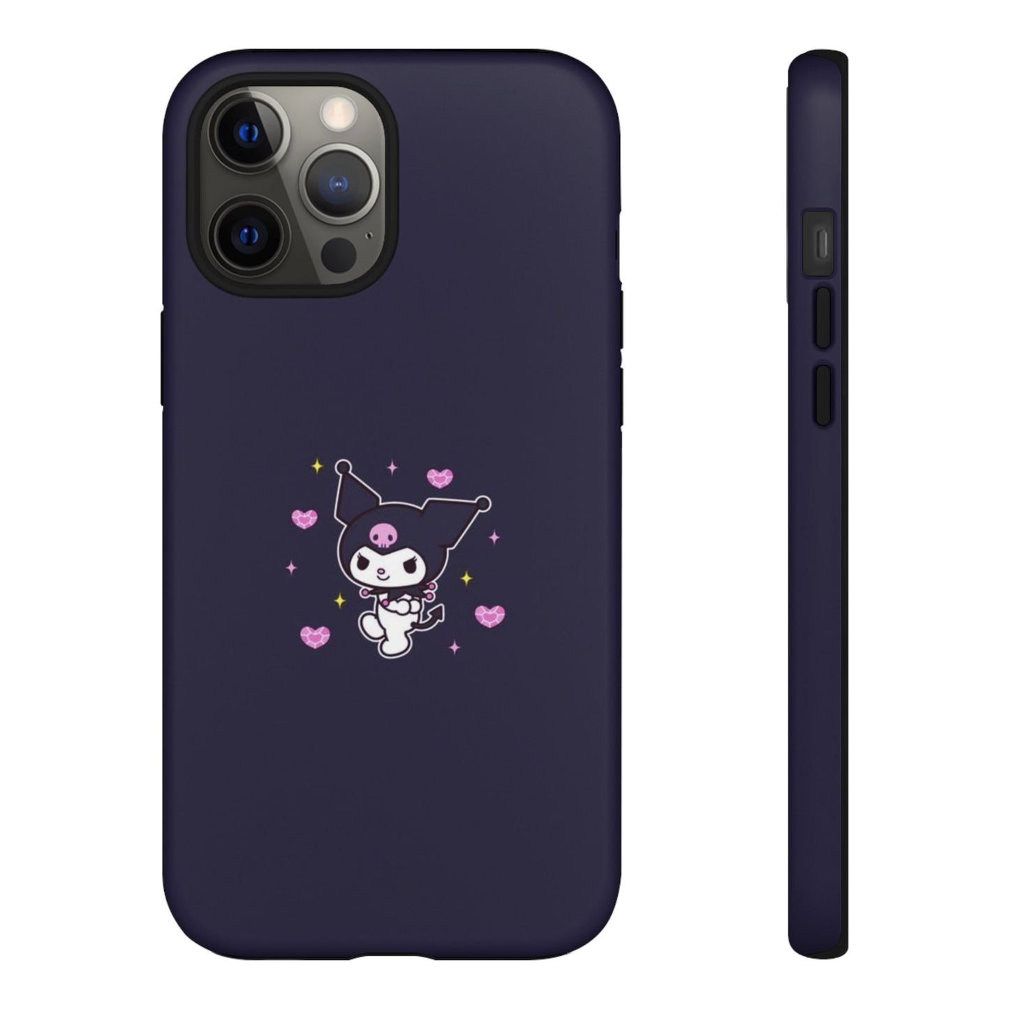 Navy Kuromi Hearts Phone Case