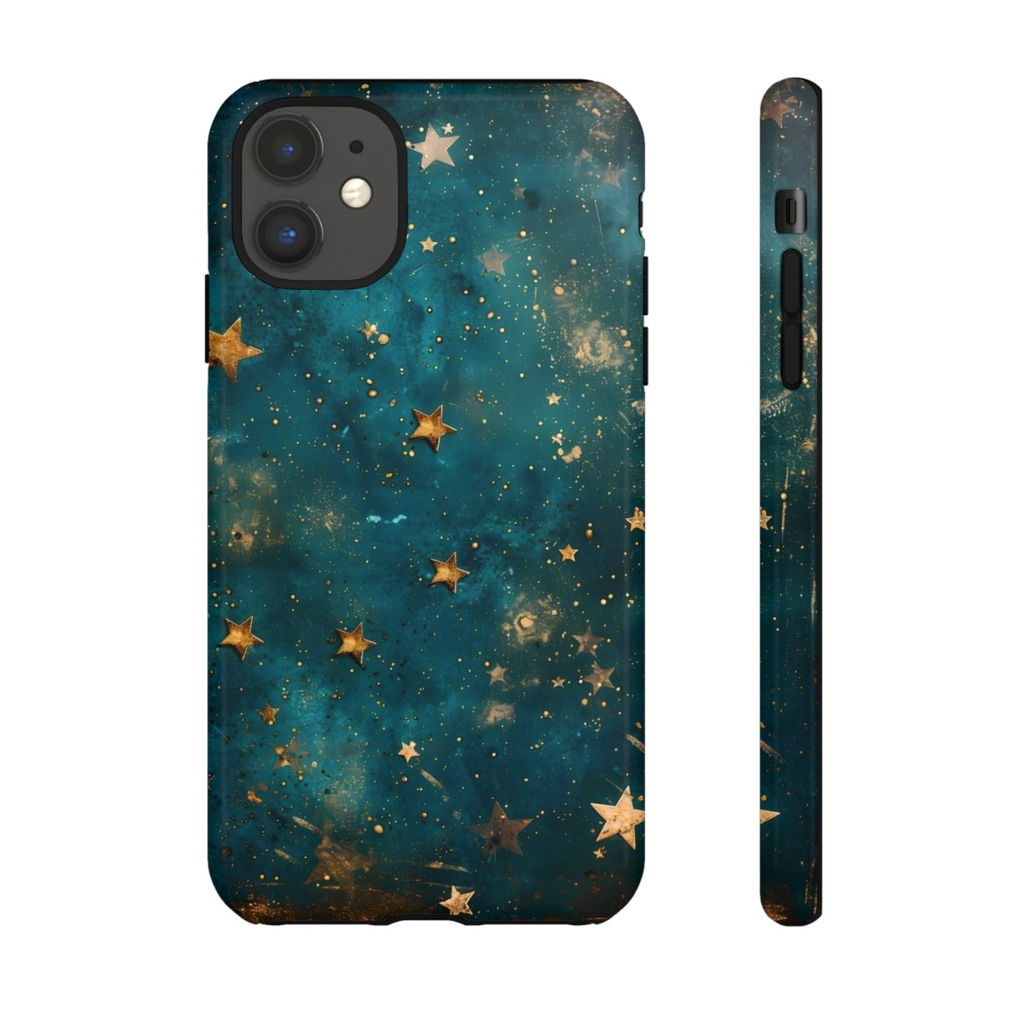 Celestial Gold Stars iPhone Case