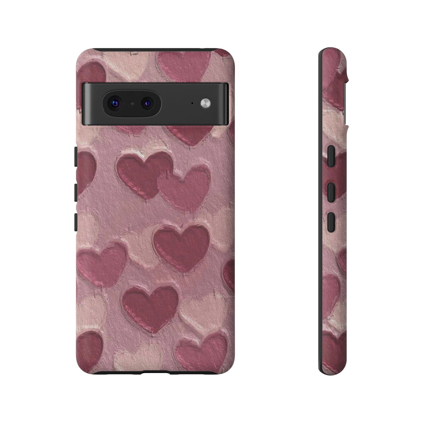 Pink Heart Chalk Wall Phone Case