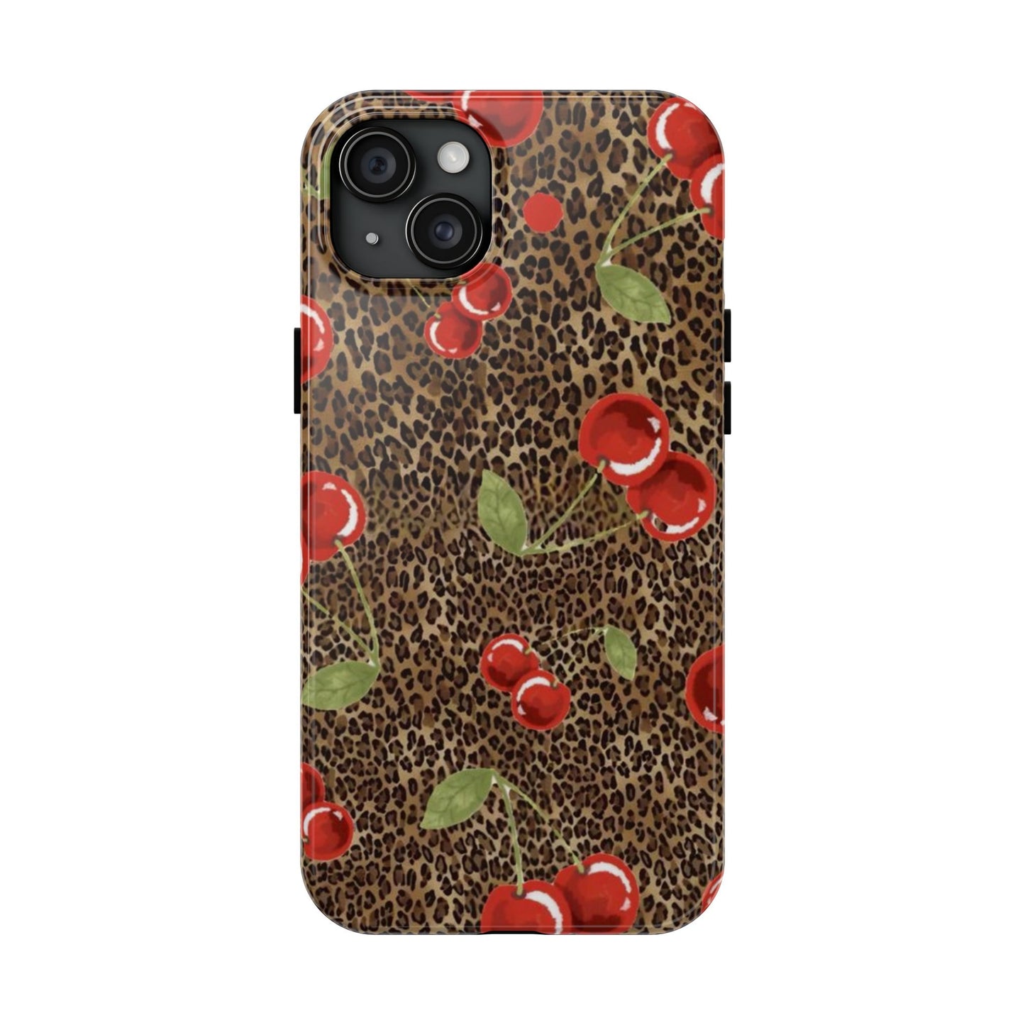 Leopard Cherries iPhone Case