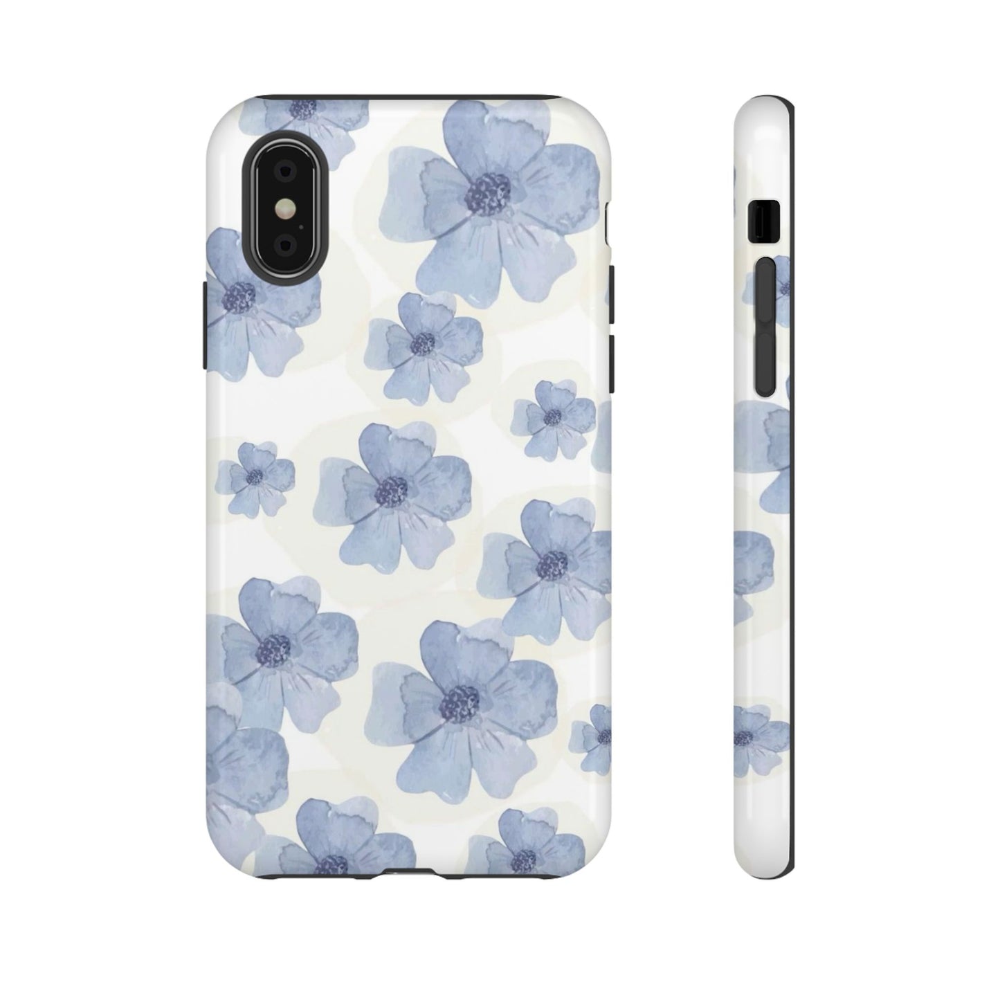 Blue Watercolor Flower iPhone Case