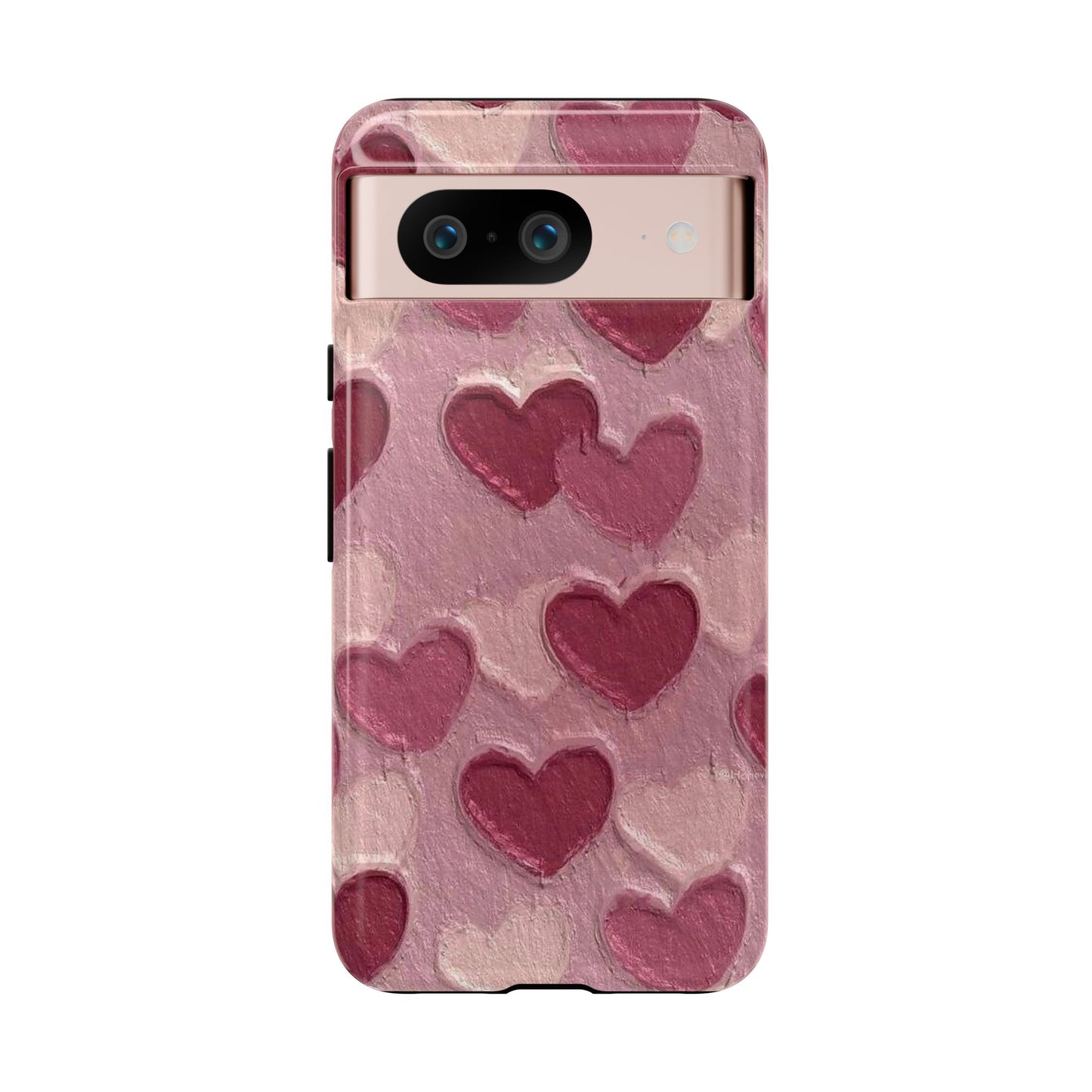 Pink Heart Chalk Wall Phone Case