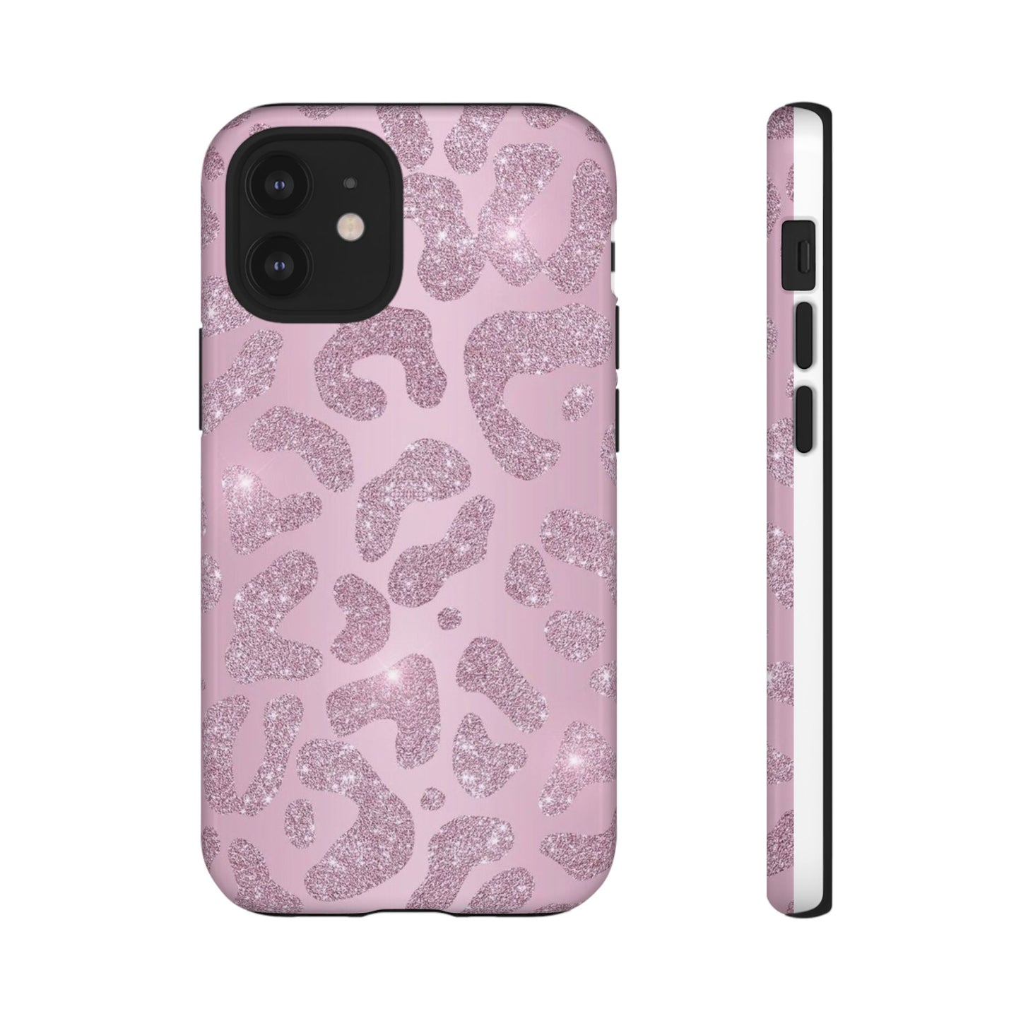 Pink Glitter Cheetah iPhone Case