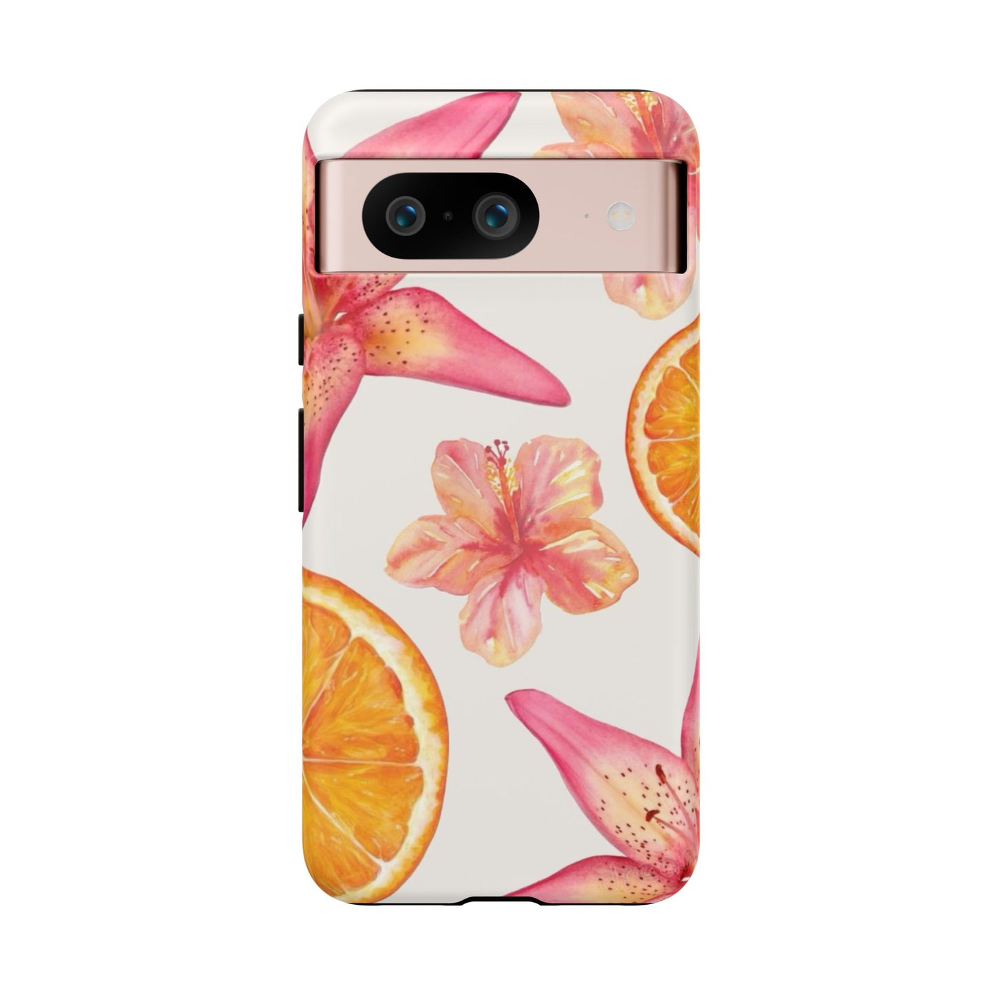 Orange Hibiscus iPhone Case