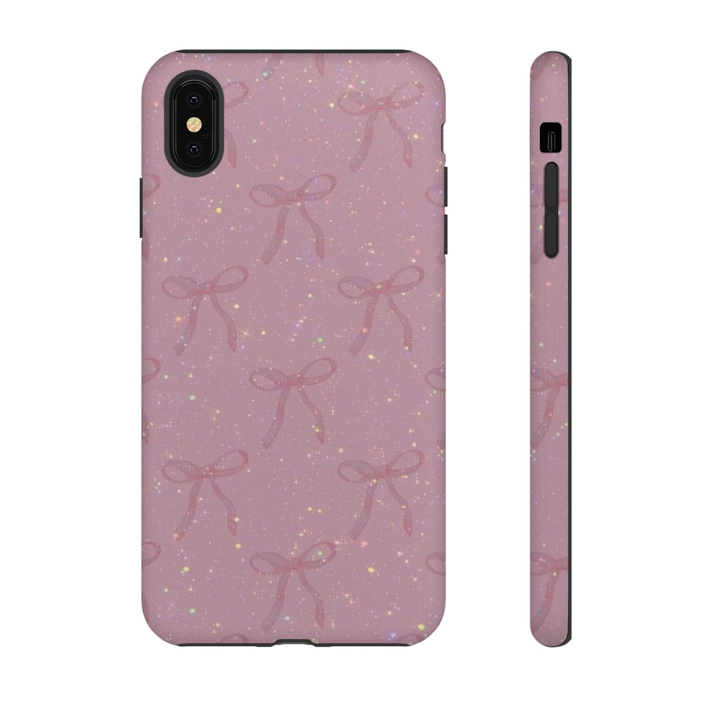 Pink Sparkly Bow Phone Case