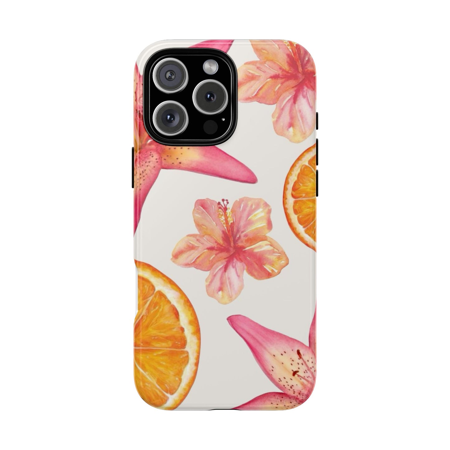 Orange Hibiscus iPhone Case