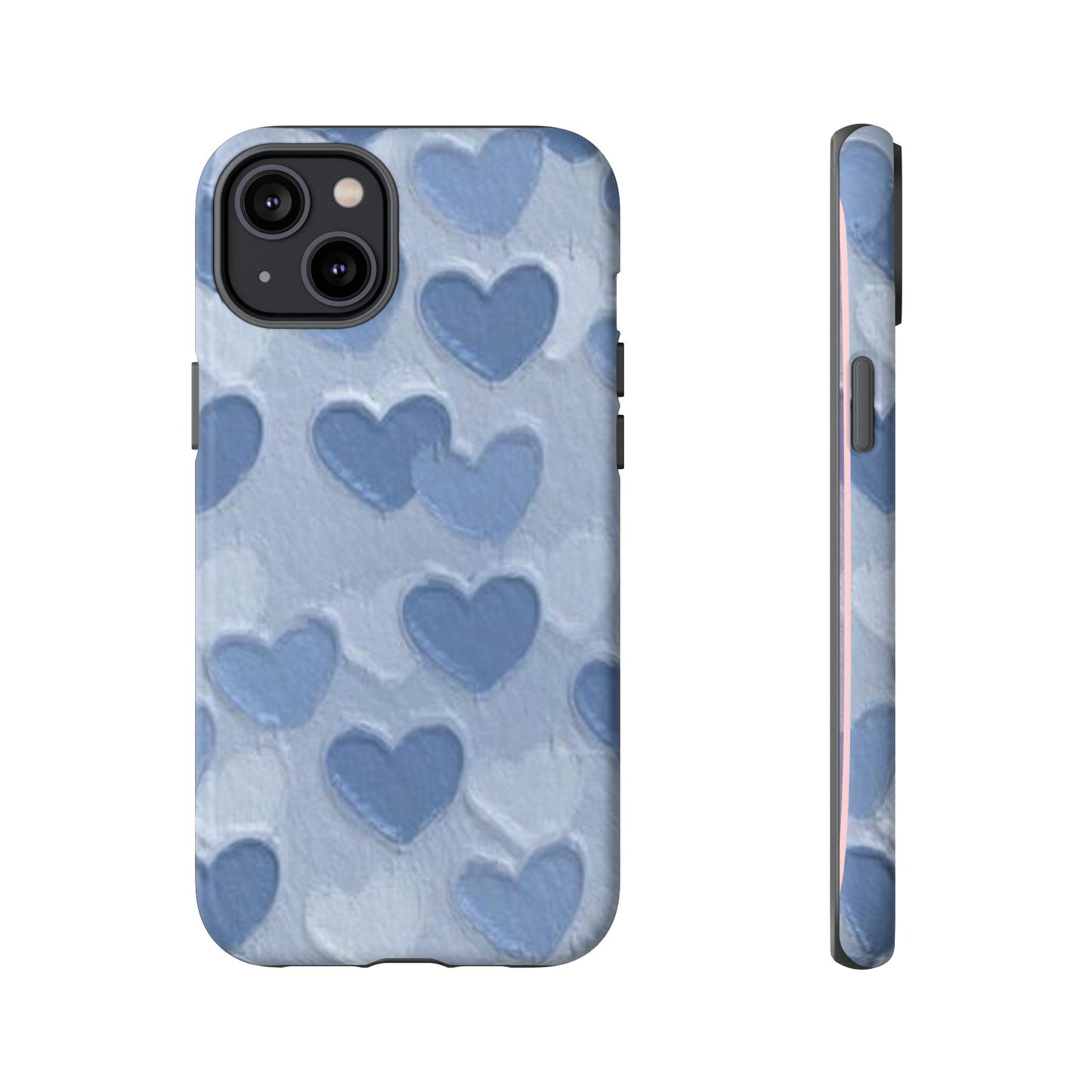 Blue Heart Chalk Wall Phone Case