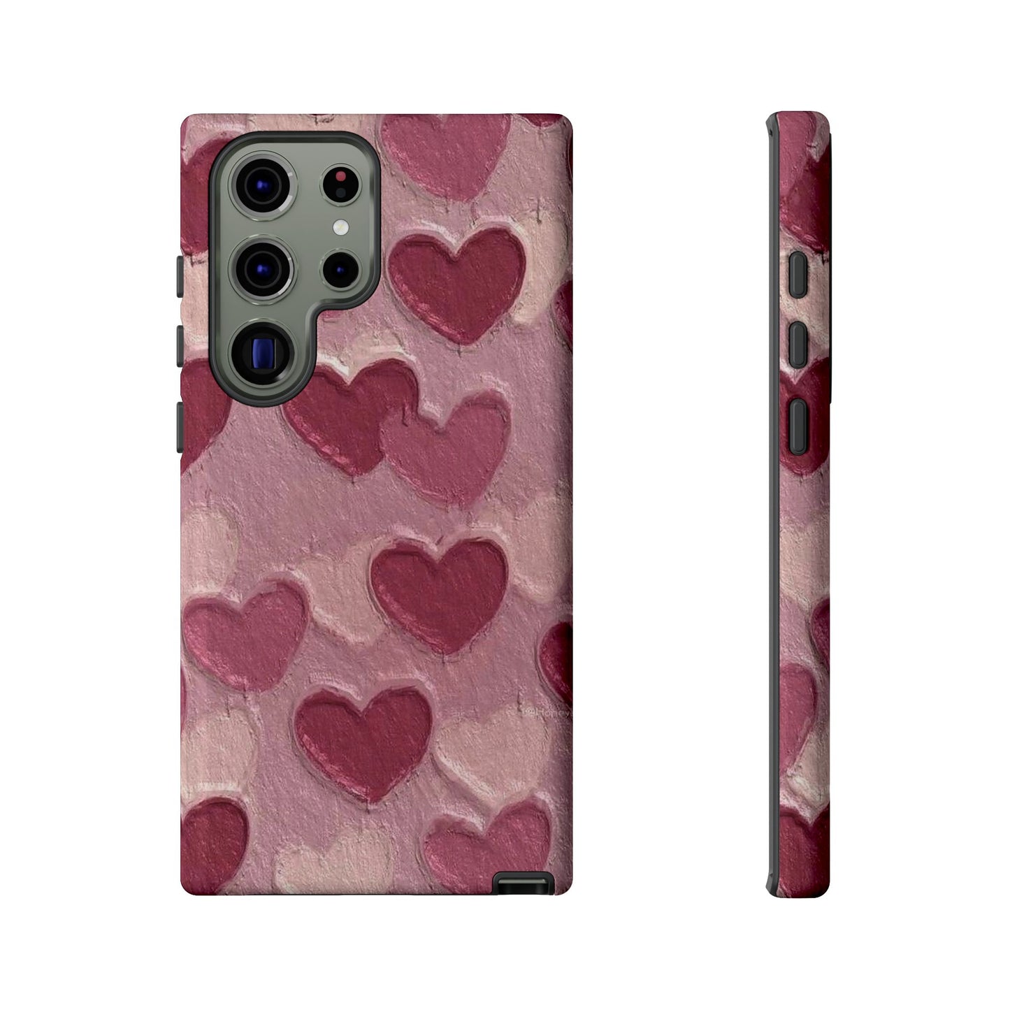 Pink Heart Chalk Wall Phone Case