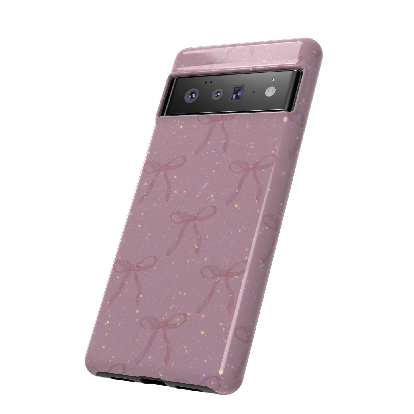 Pink Sparkly Bow Phone Case