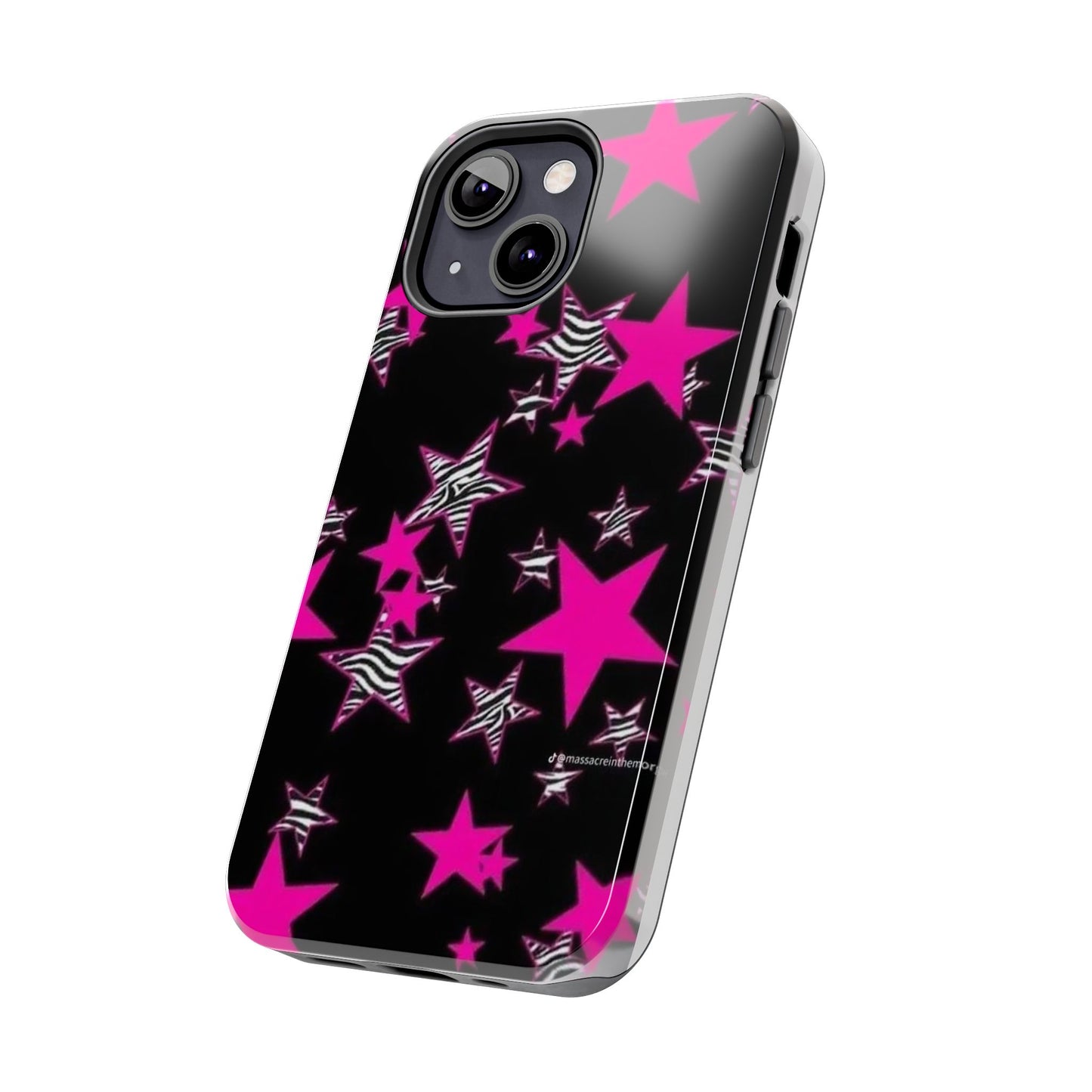 Pink & Zebra Stars iPhone Case