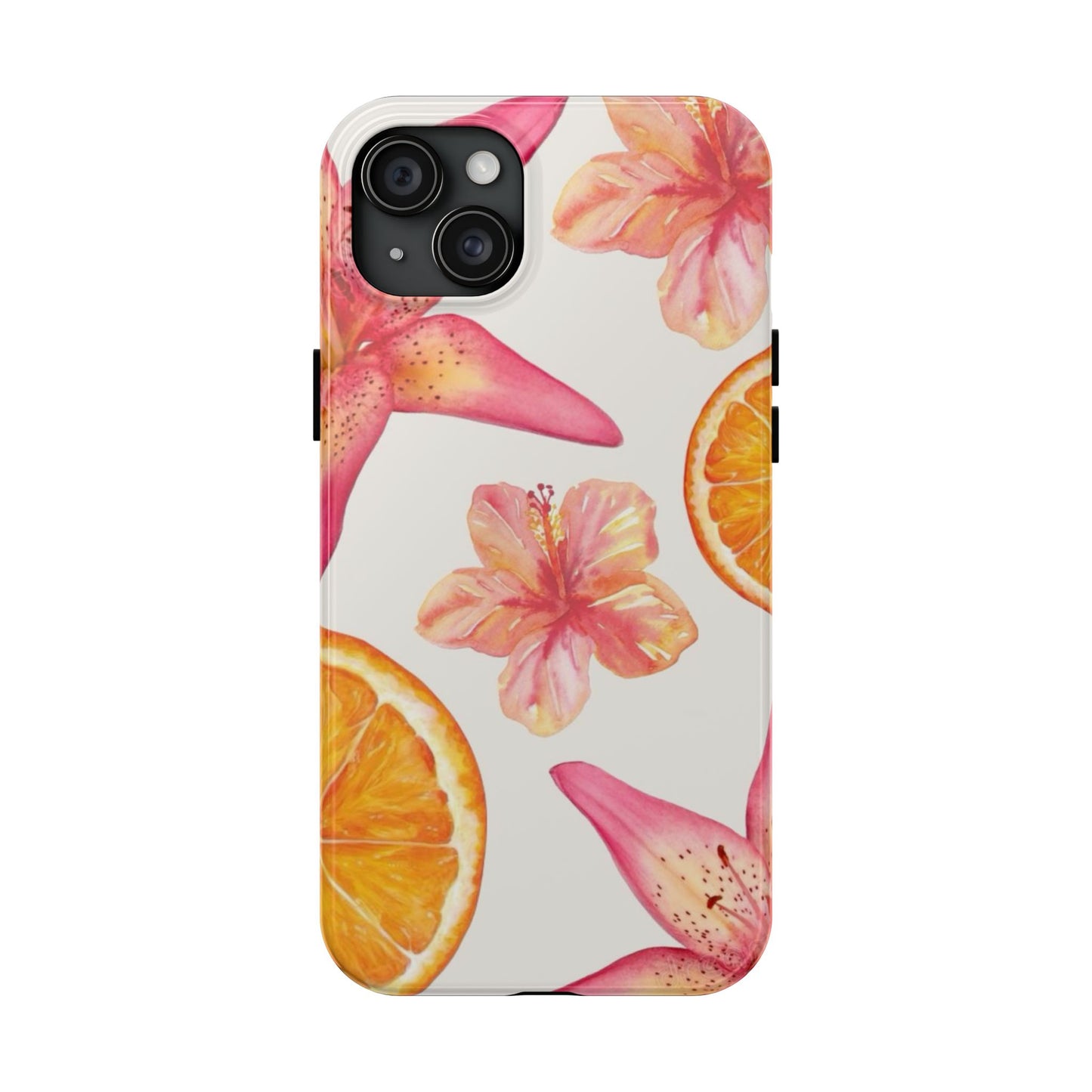 Orange Hibiscus iPhone Case