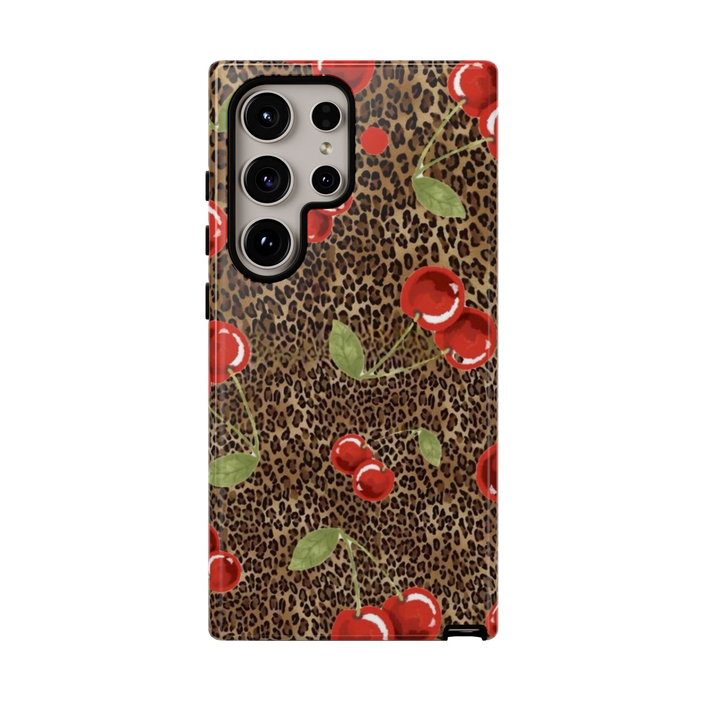 Leopard Cherries iPhone Case