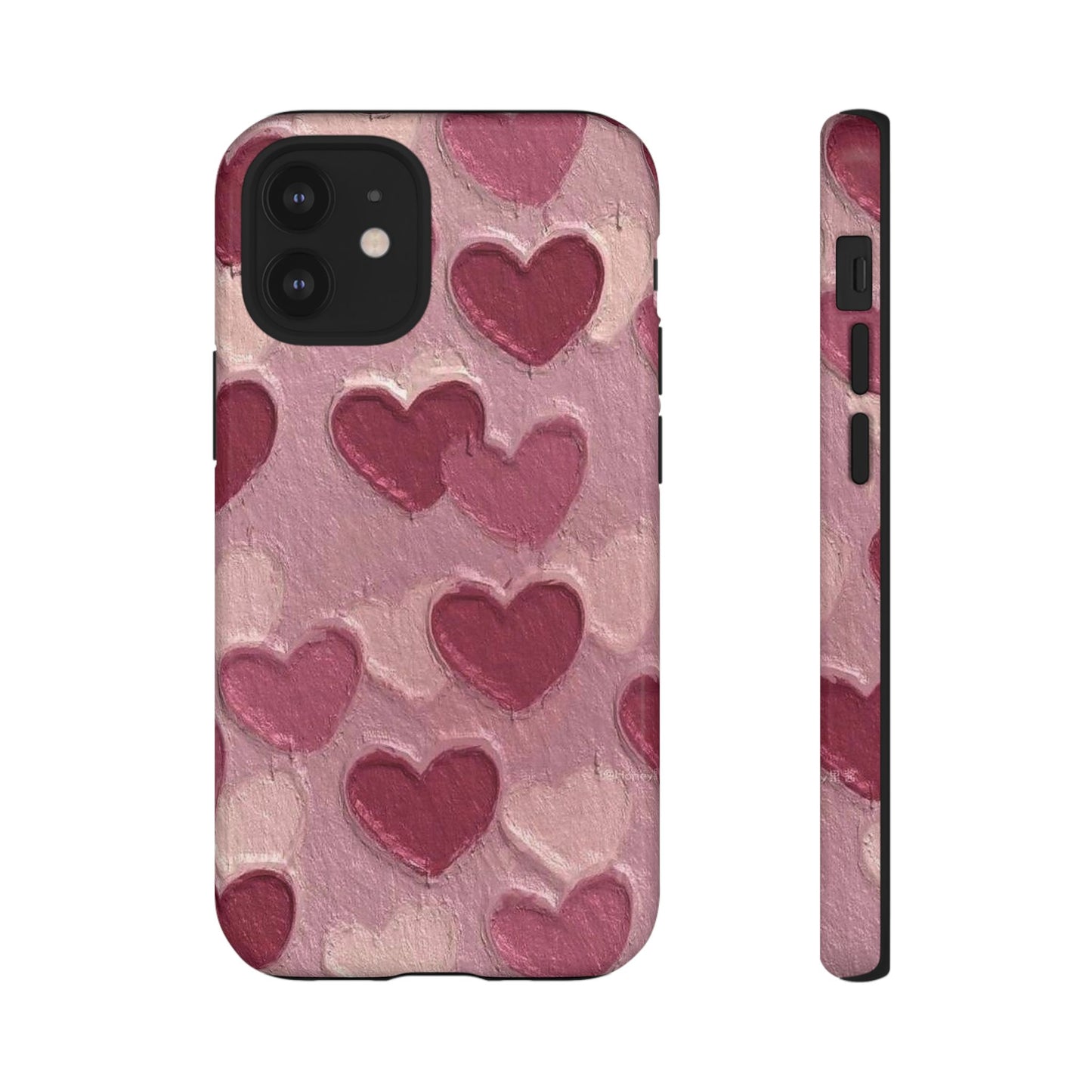 Pink Heart Chalk Wall Phone Case