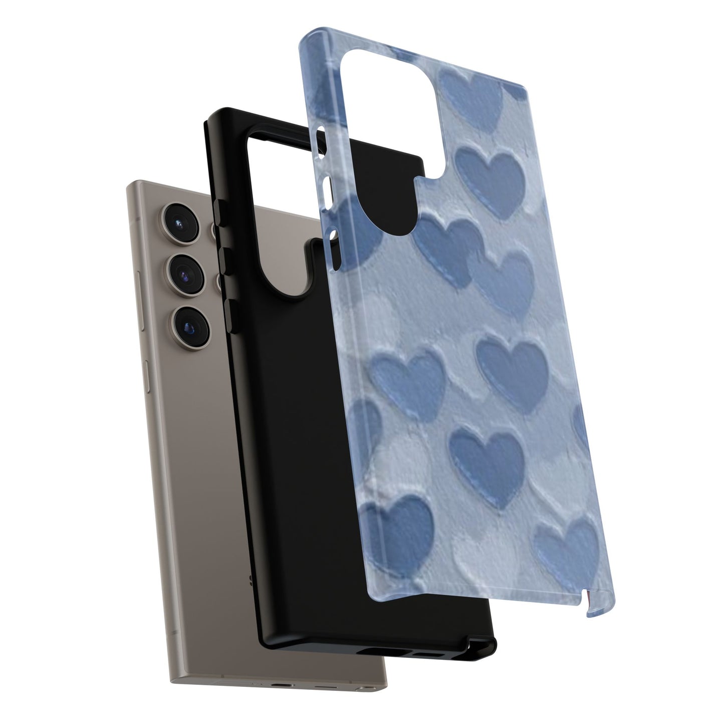 Blue Heart Chalk Wall Phone Case