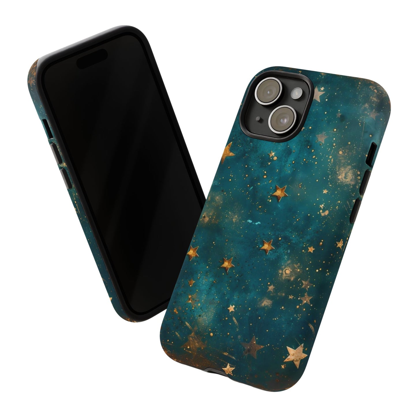 Celestial Gold Stars iPhone Case