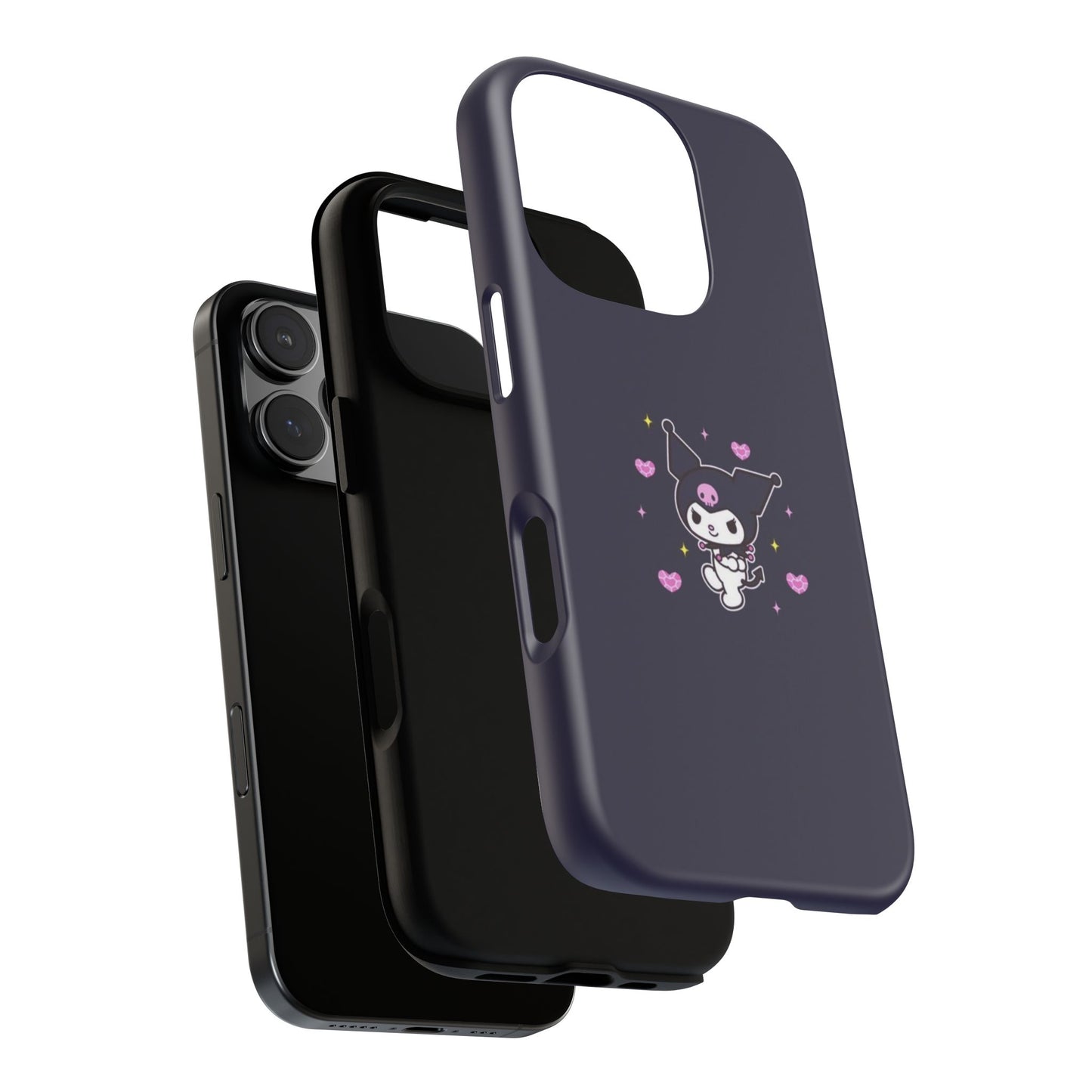 Navy Kuromi Hearts Phone Case