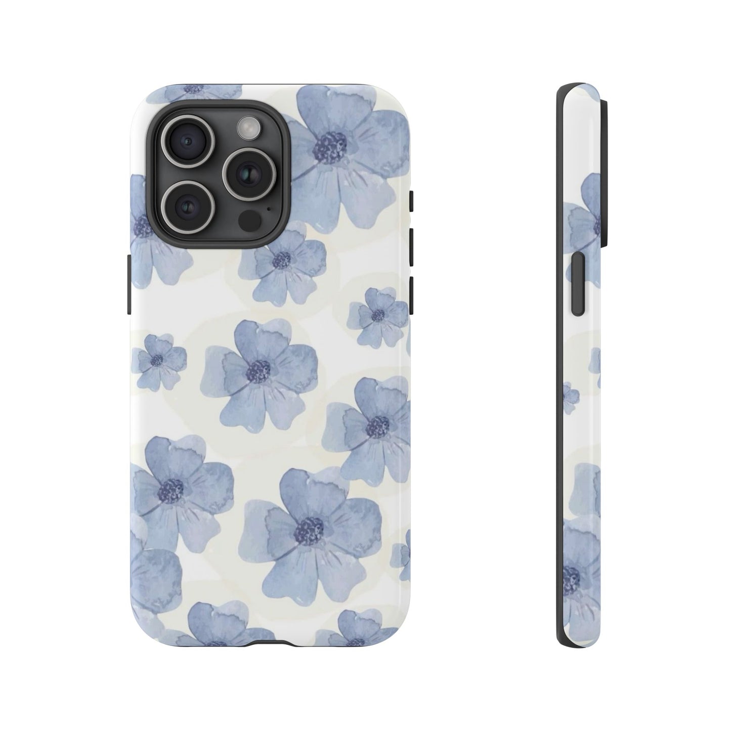 Blue Watercolor Flower iPhone Case