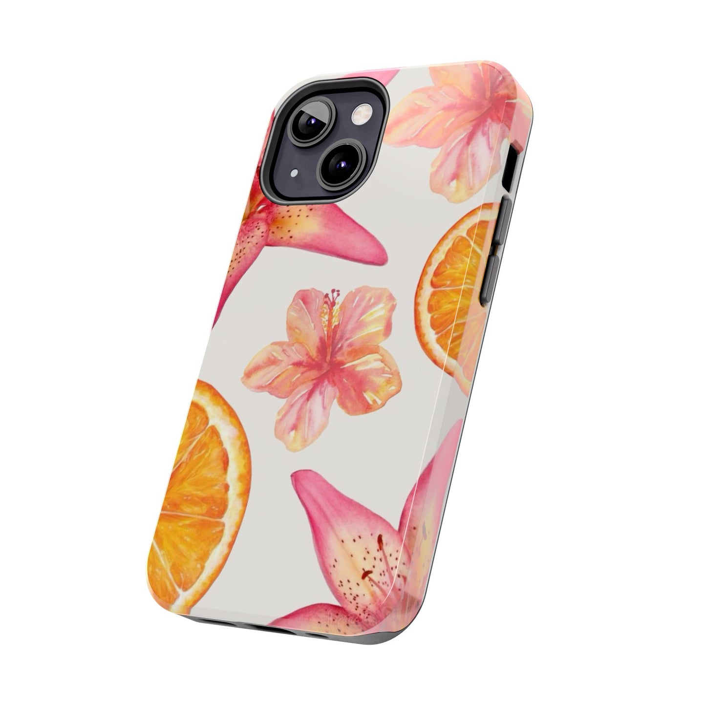 Orange Hibiscus iPhone Case