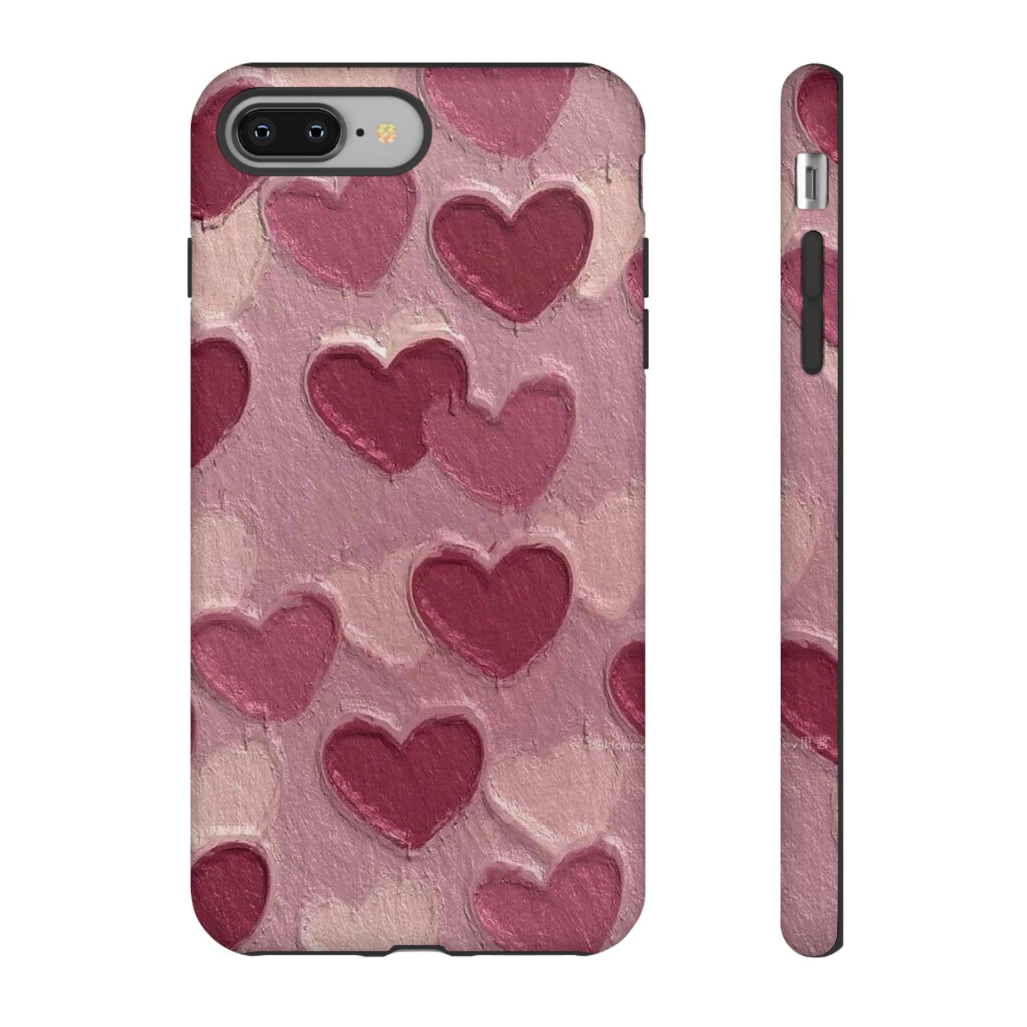 Pink Heart Chalk Wall Phone Case