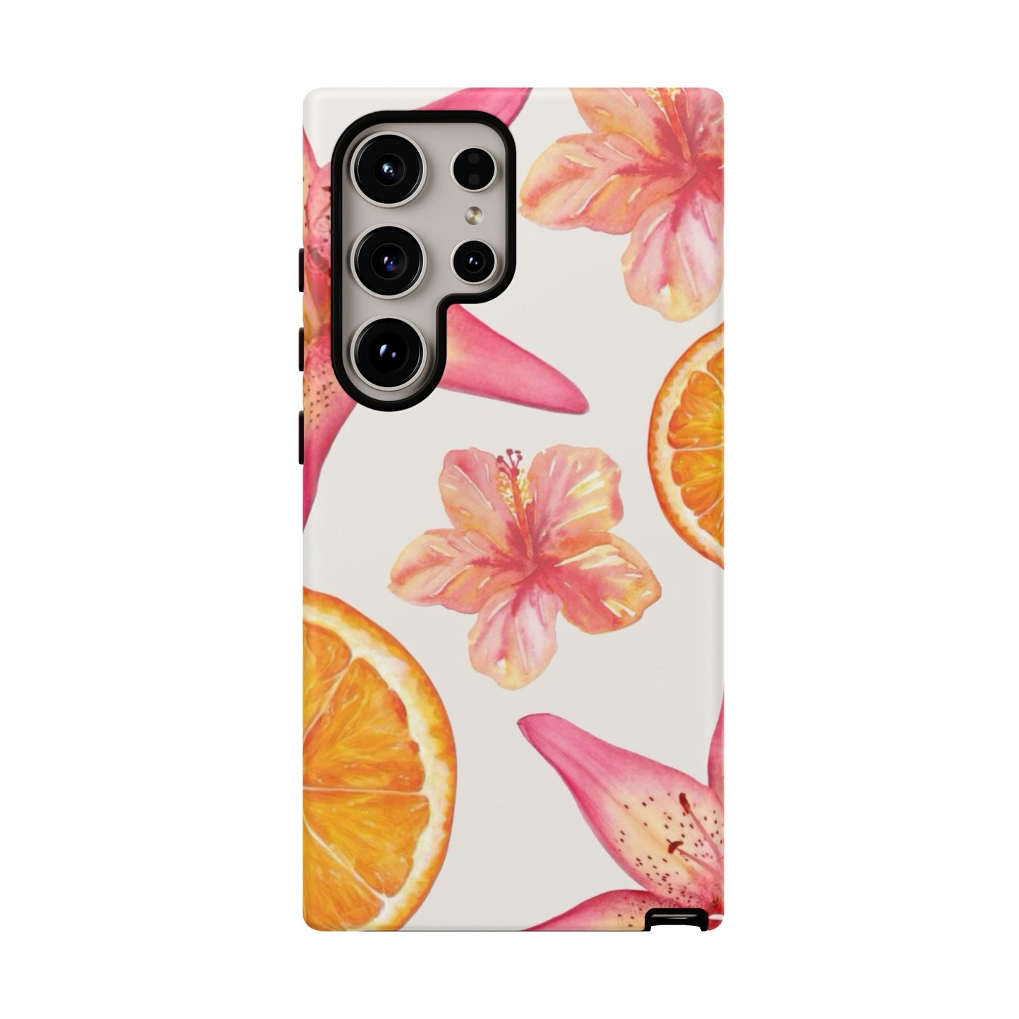 Orange Hibiscus iPhone Case