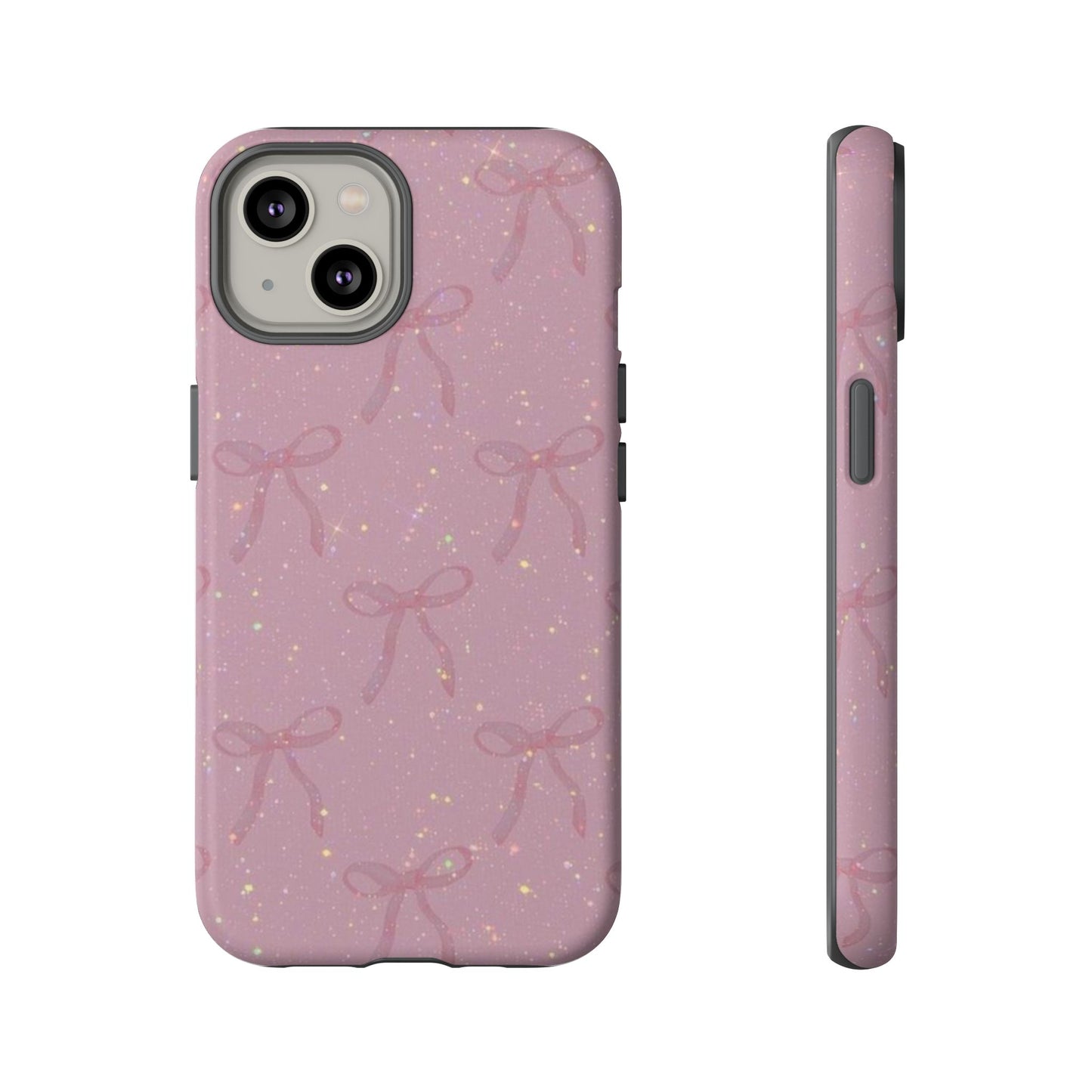 Pink Sparkly Bow Phone Case