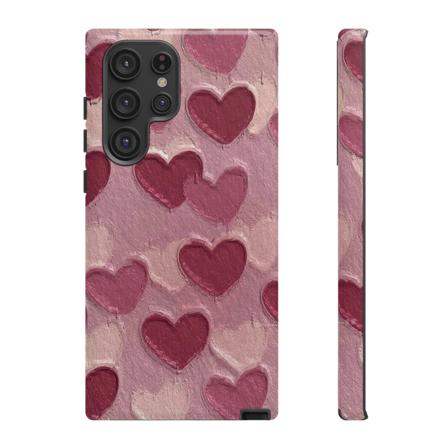 Pink Heart Chalk Wall Phone Case