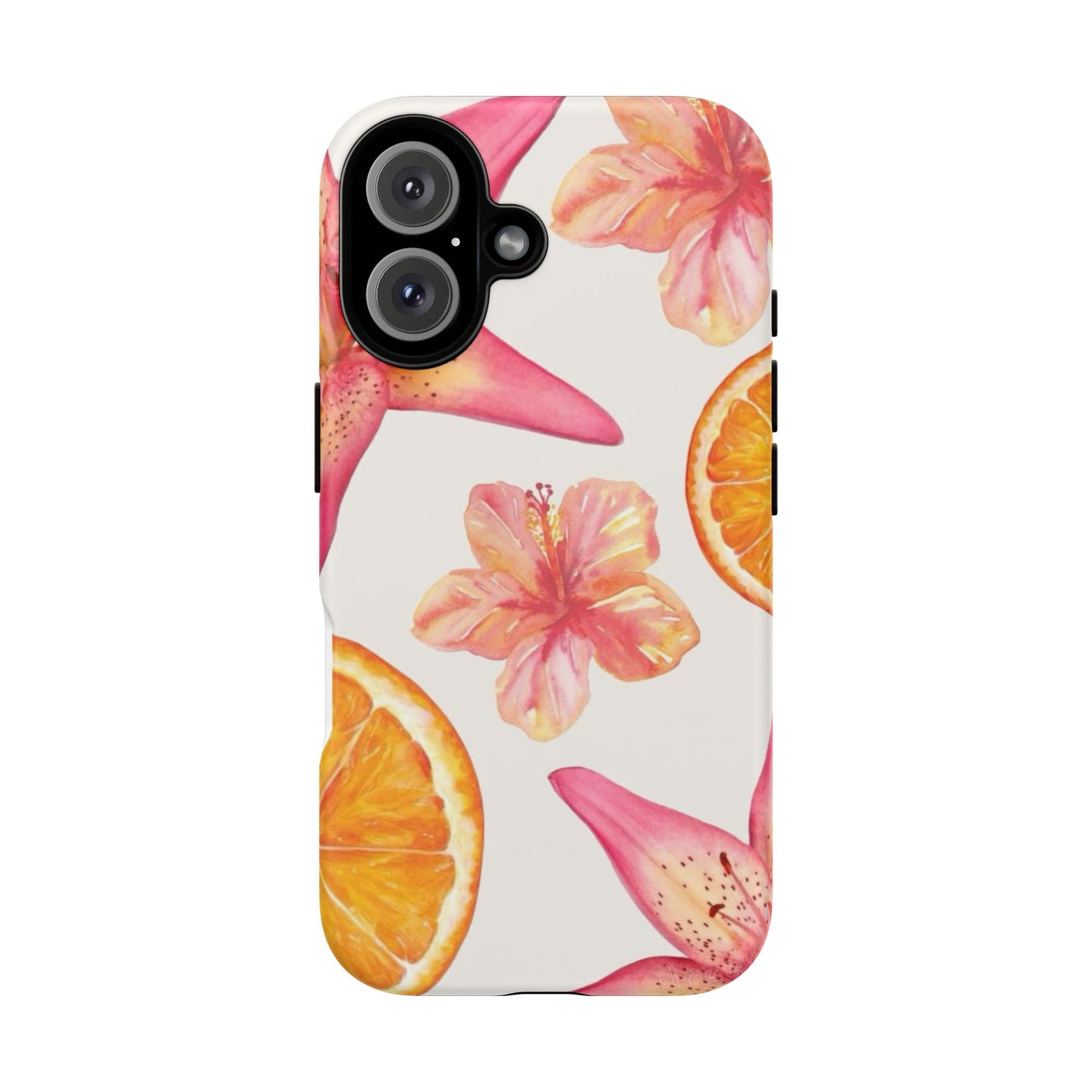 Orange Hibiscus iPhone Case