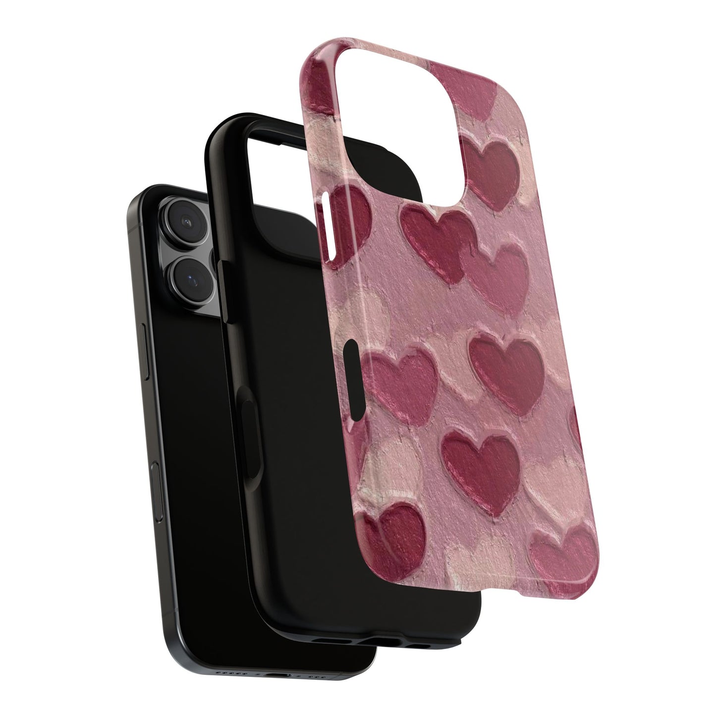 Pink Heart Chalk Wall Phone Case