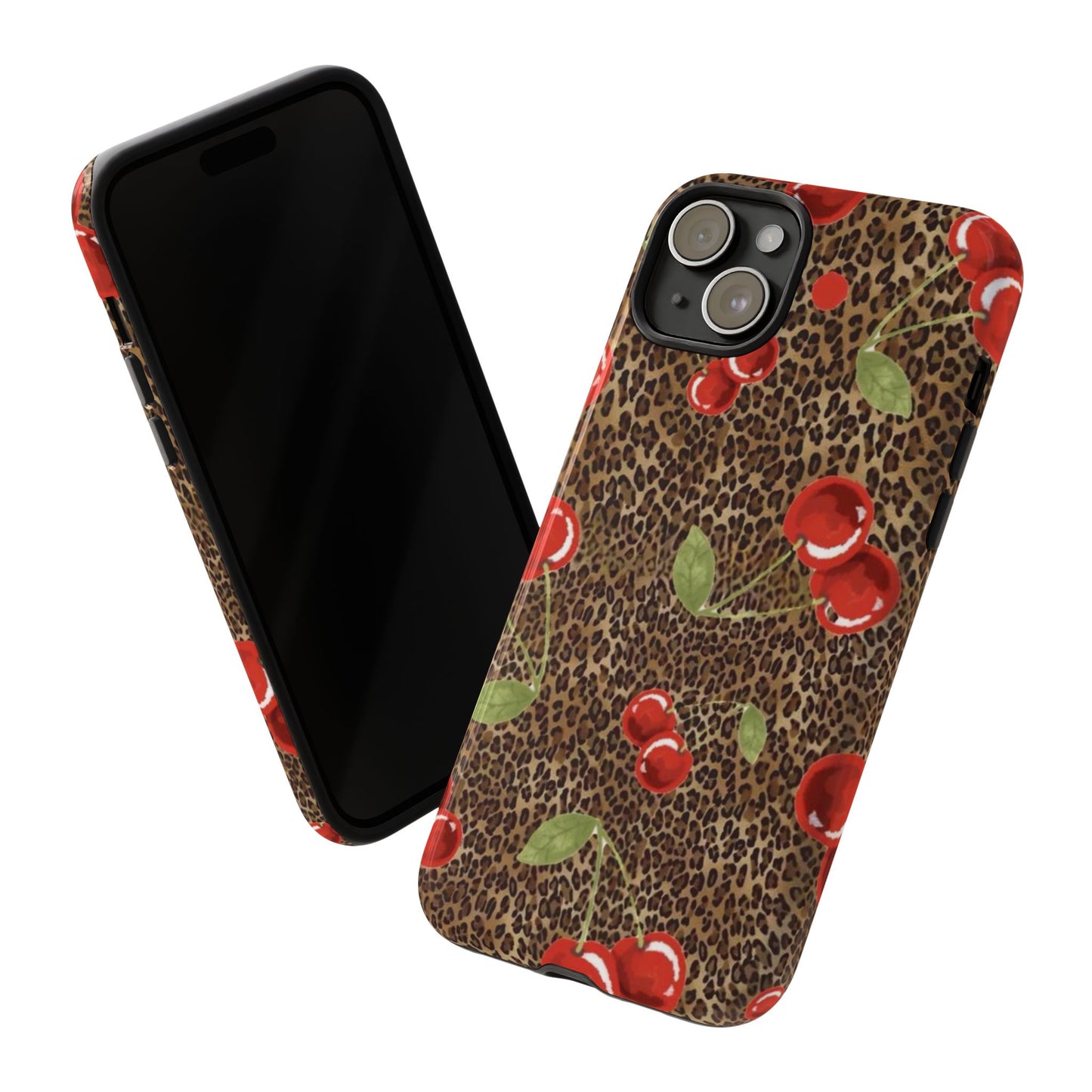 Leopard Cherries iPhone Case