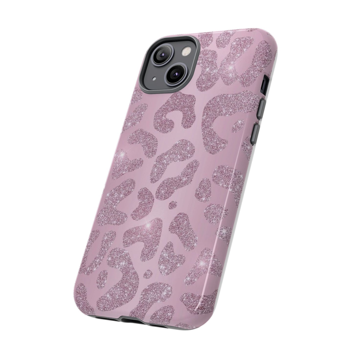 Pink Glitter Cheetah iPhone Case