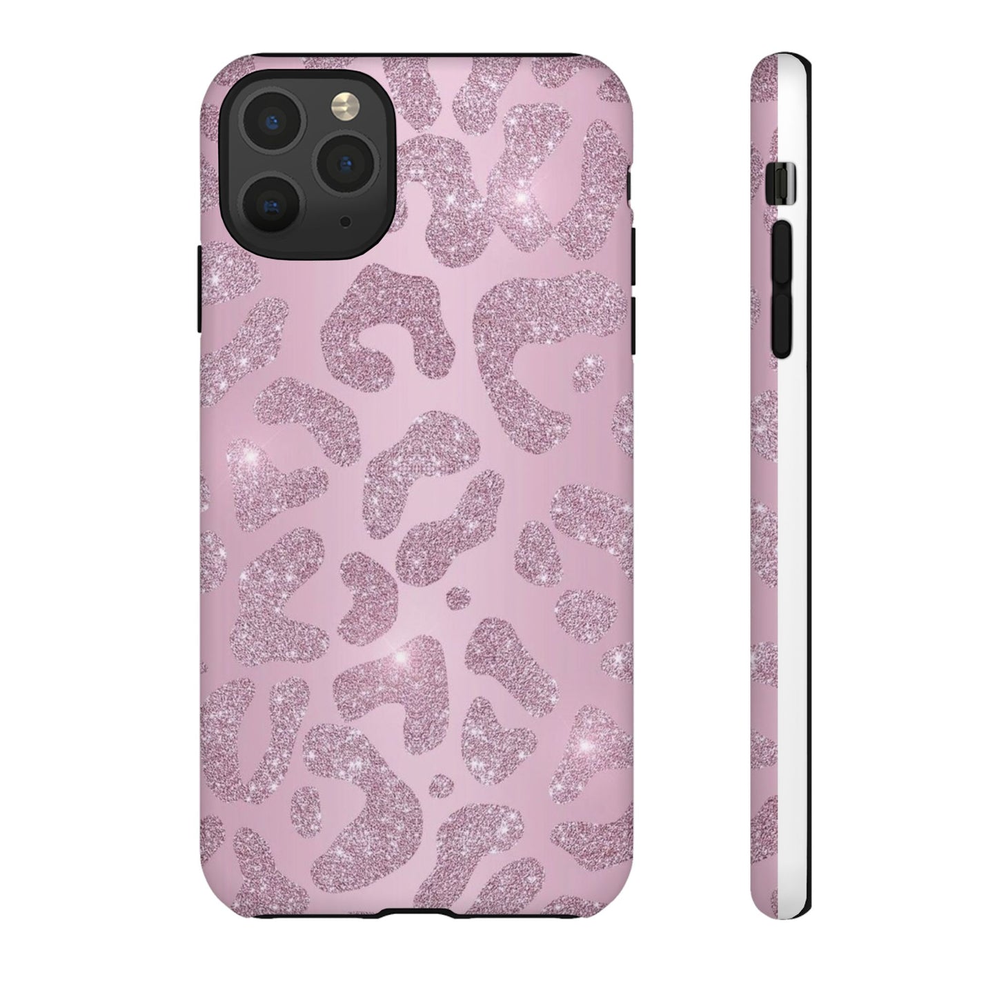 Pink Glitter Cheetah iPhone Case