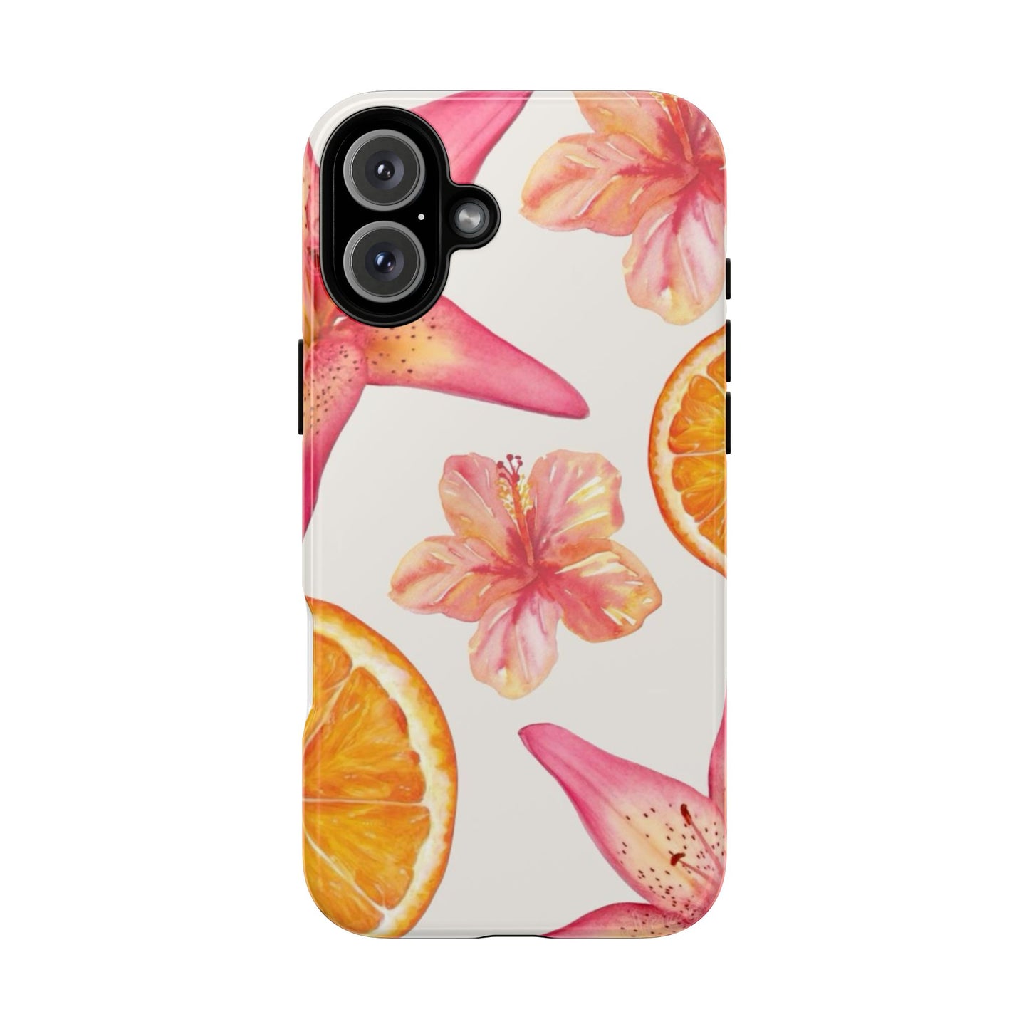 Orange Hibiscus iPhone Case