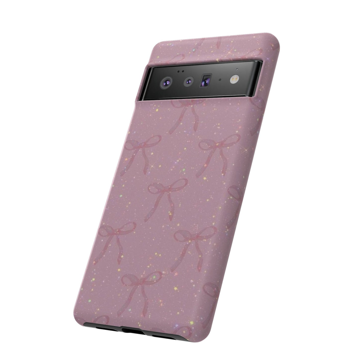 Pink Sparkly Bow Phone Case