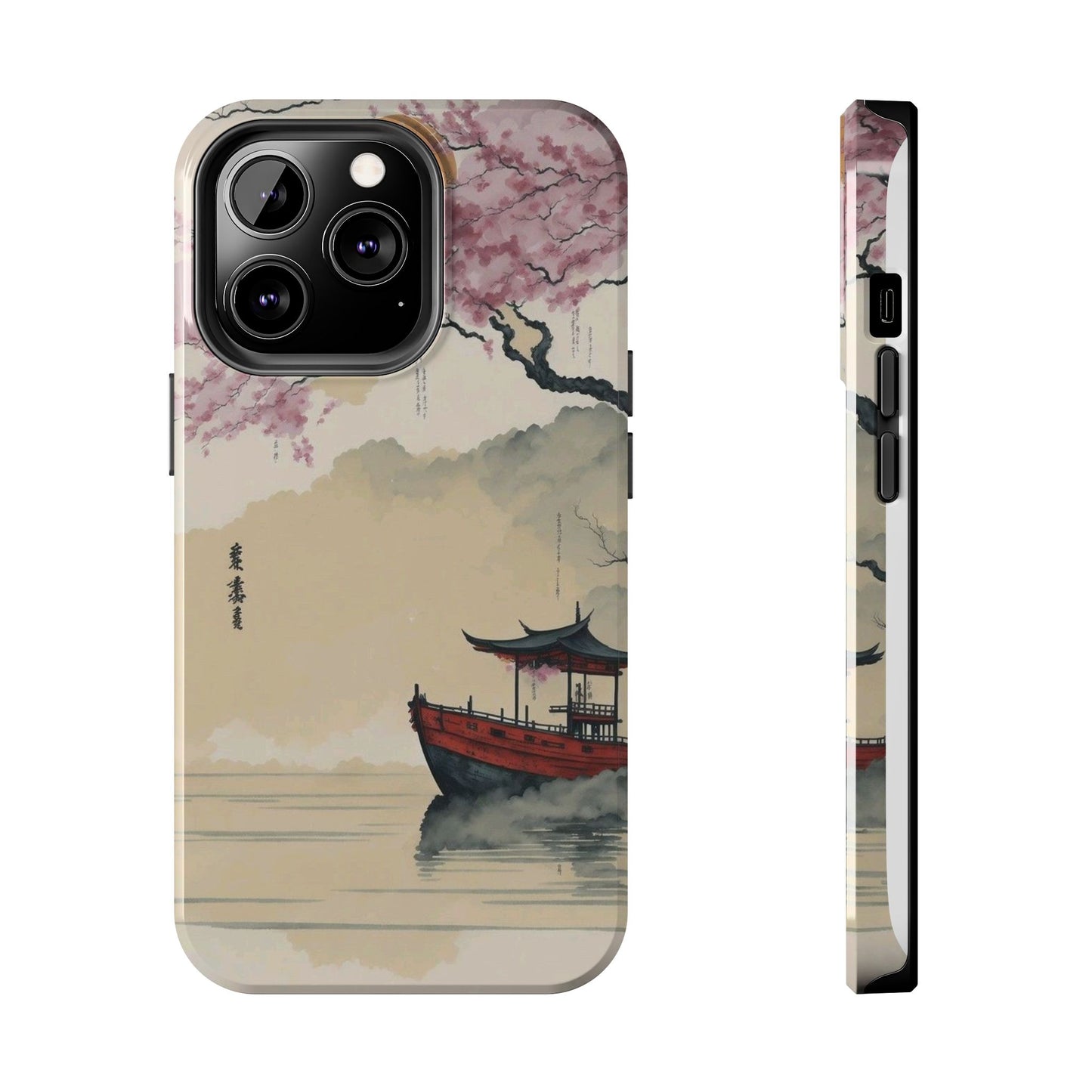 Cherry Blossom Boat iPhone Case