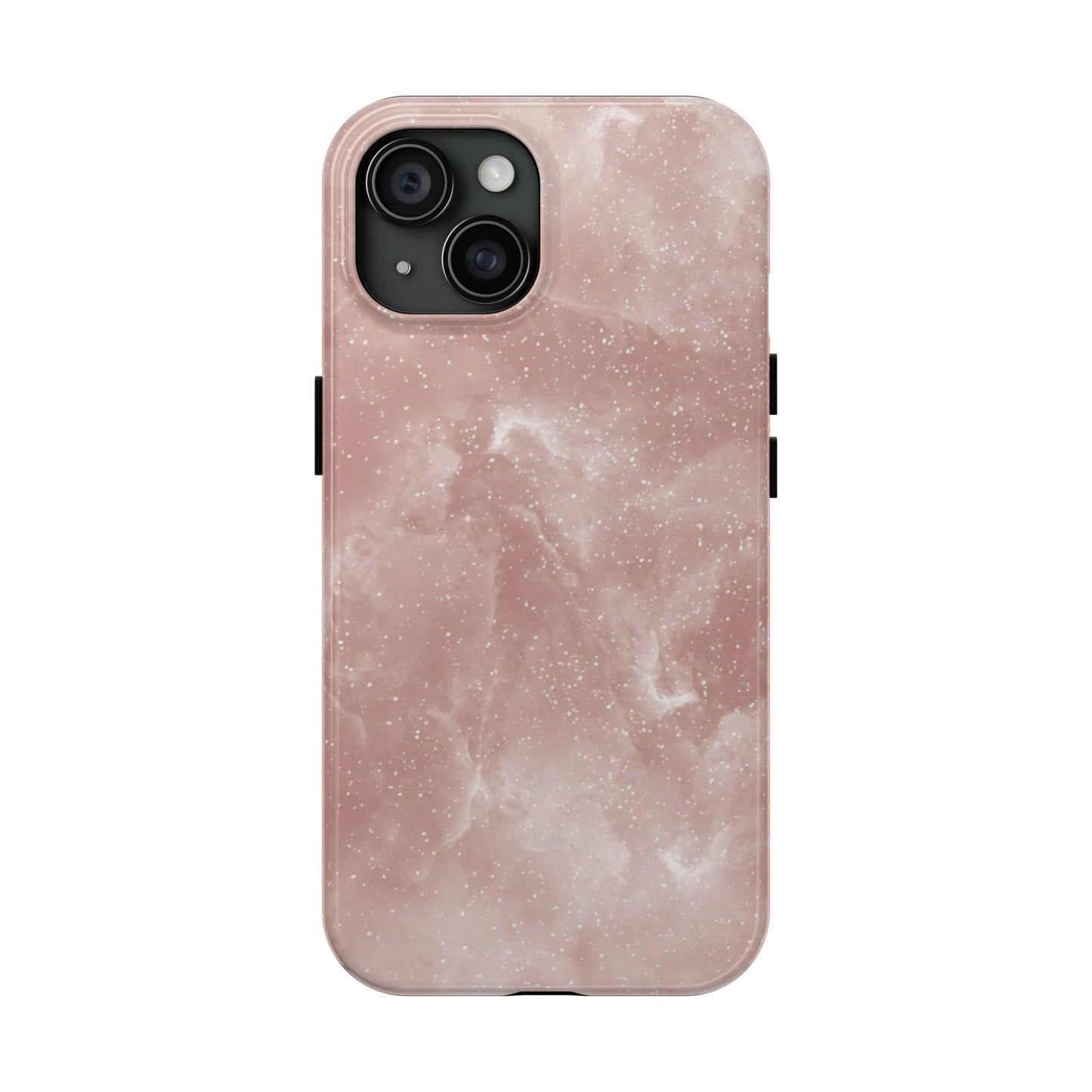 Rose Quartz Glitter Marble iPhone Case