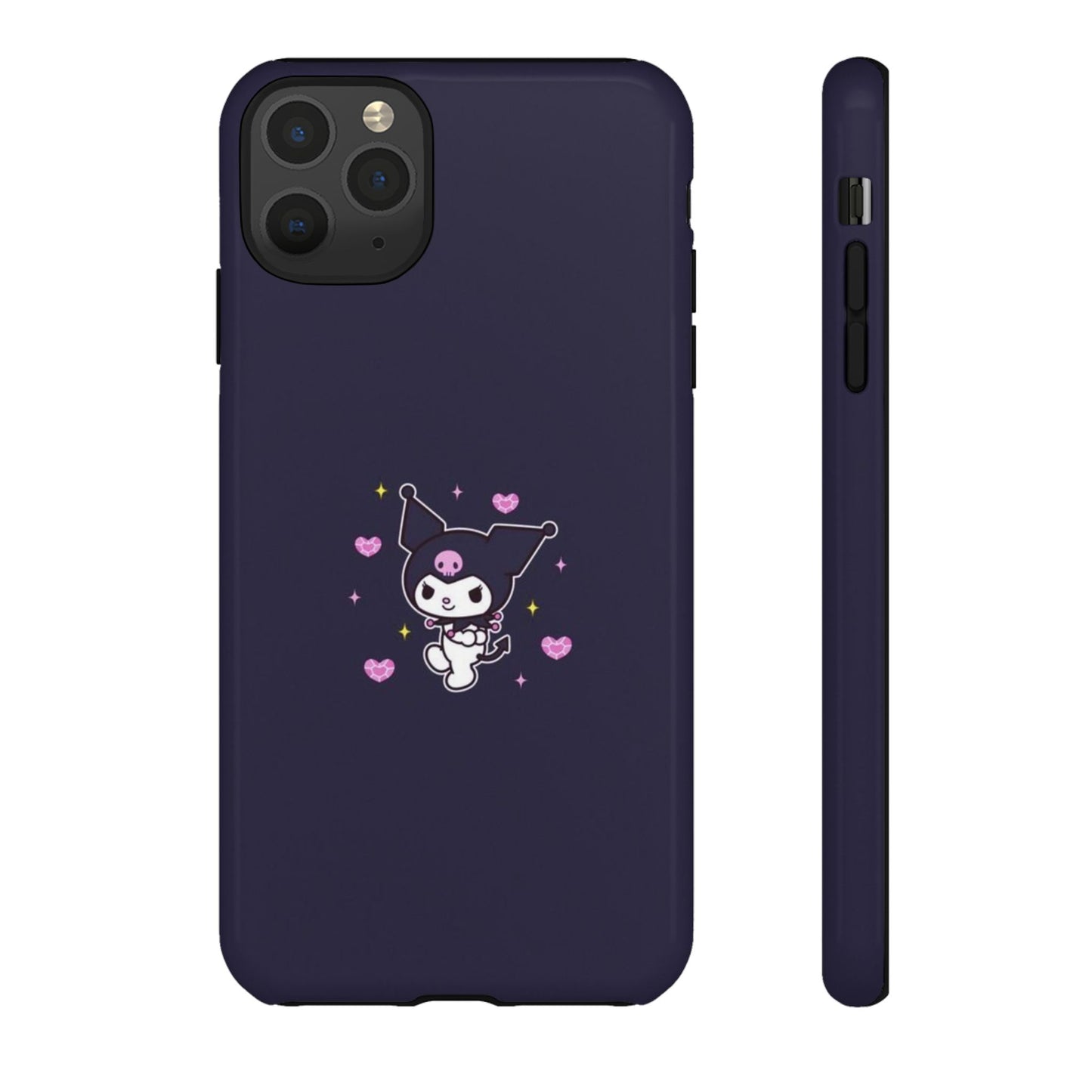 Navy Kuromi Hearts Phone Case