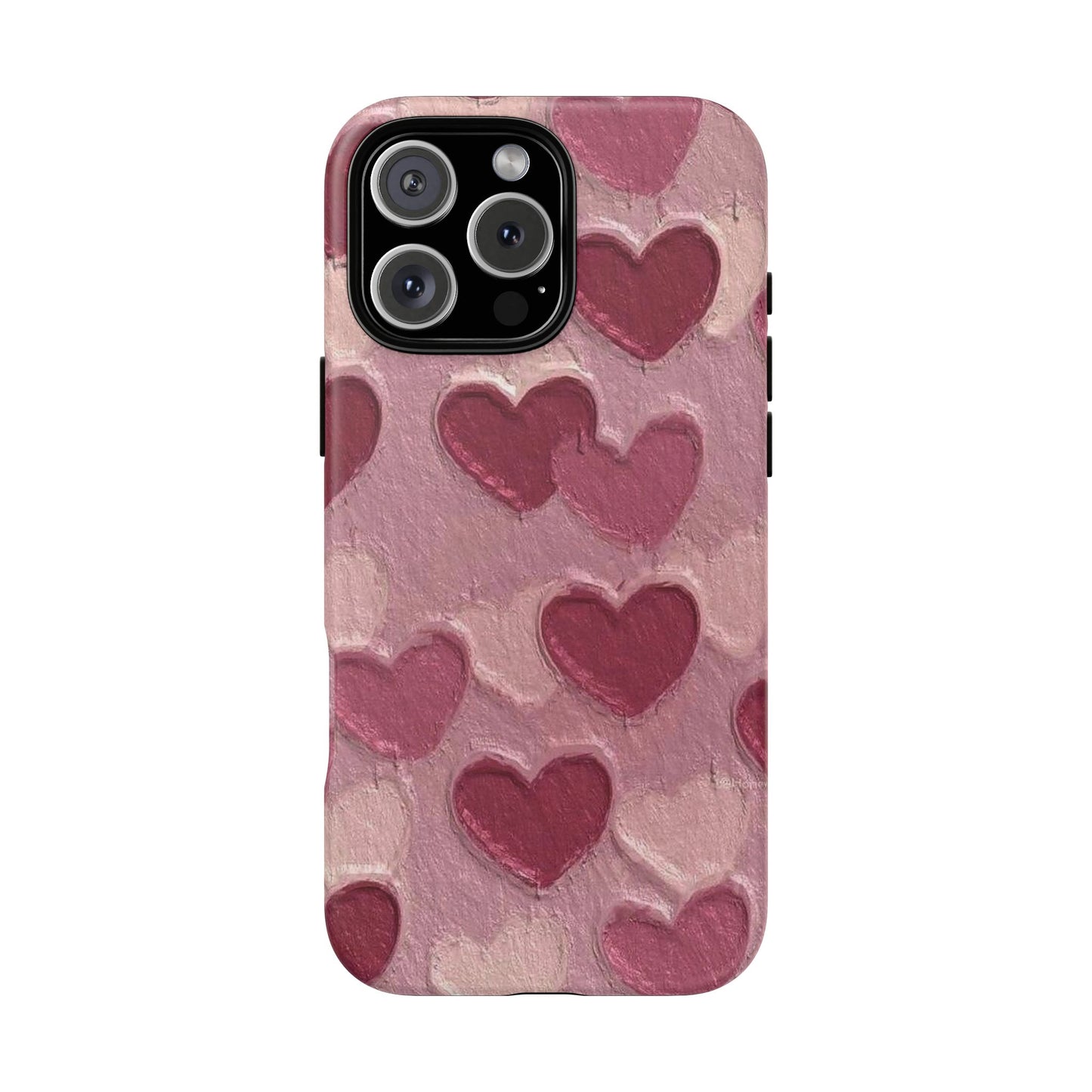 Pink Heart Chalk Wall Phone Case