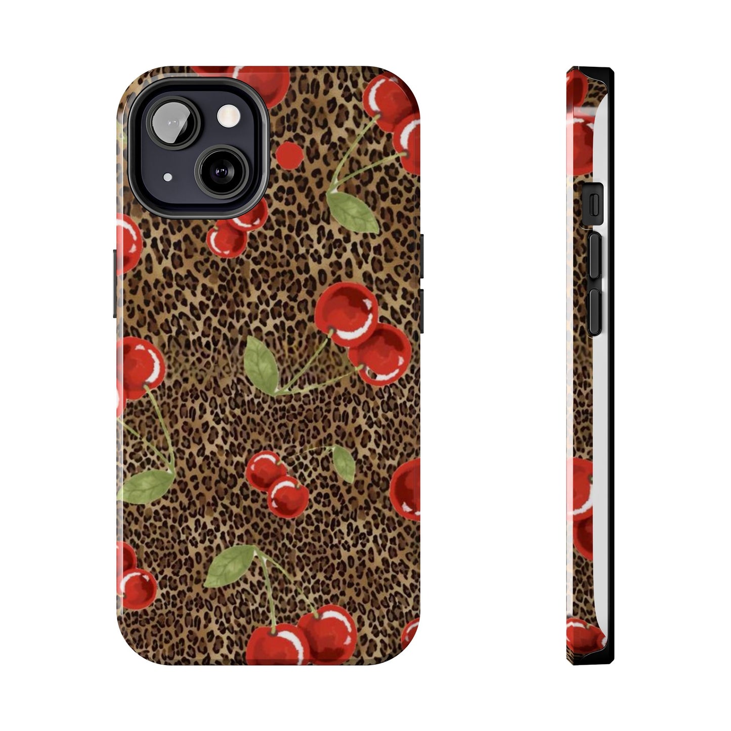 Leopard Cherries iPhone Case