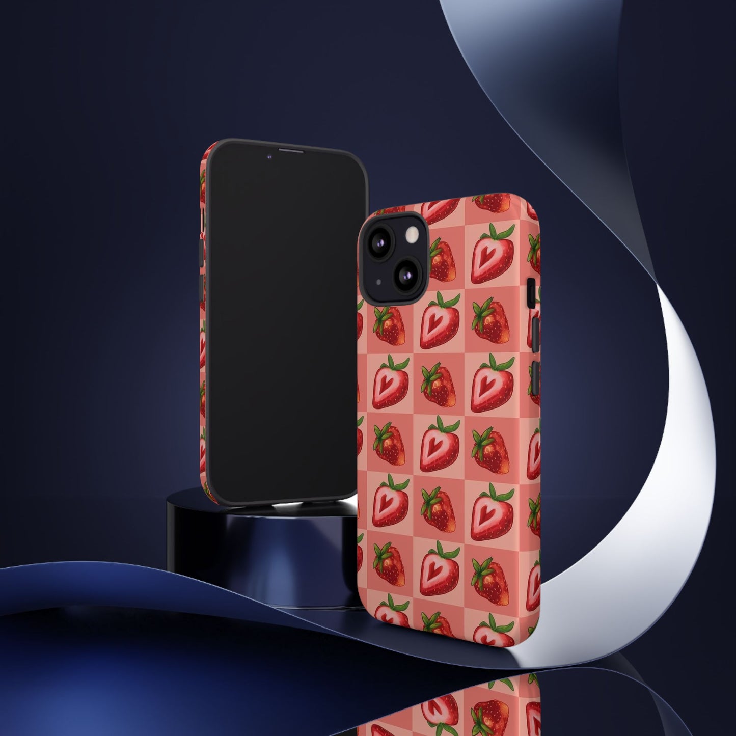 Strawberry Heart Checkers Phone Case