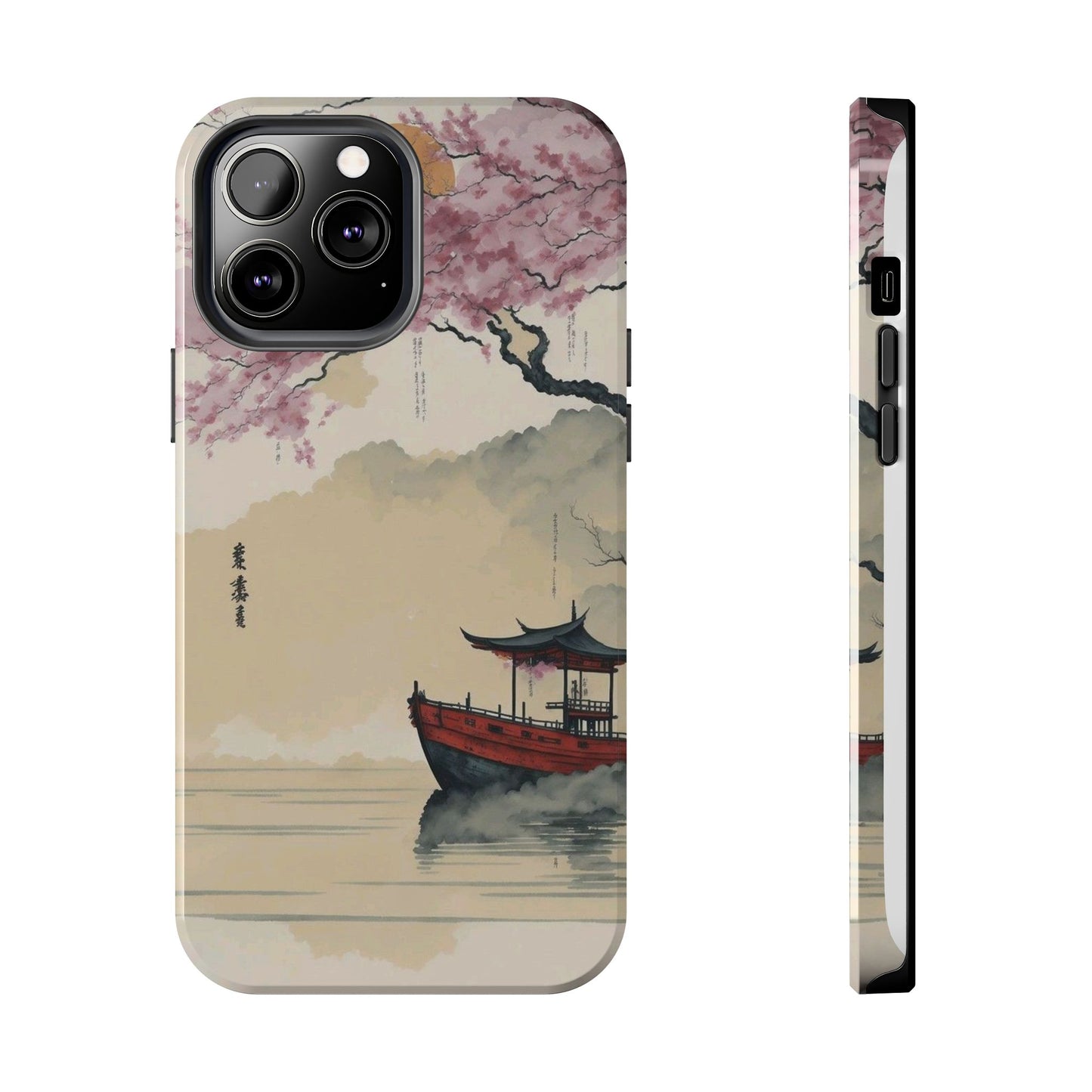 Cherry Blossom Boat iPhone Case