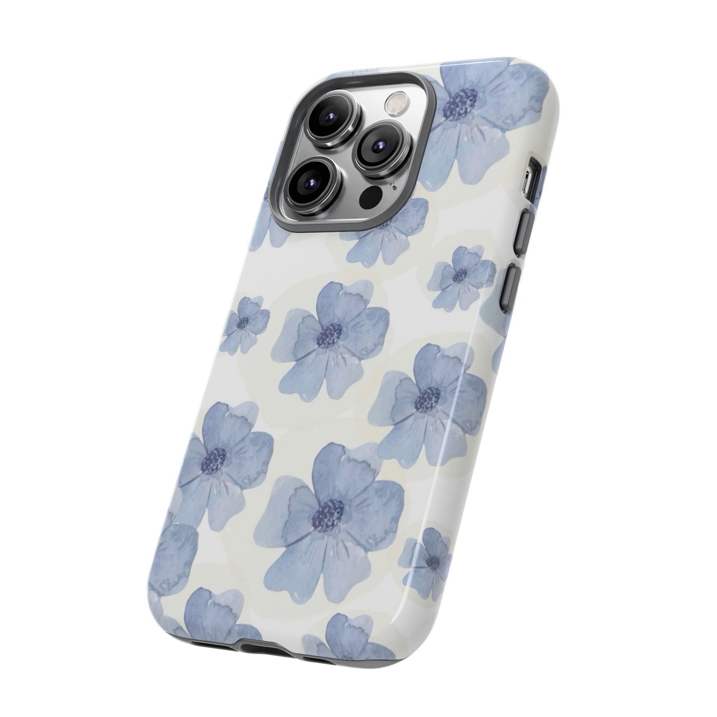 Blue Watercolor Flower iPhone Case