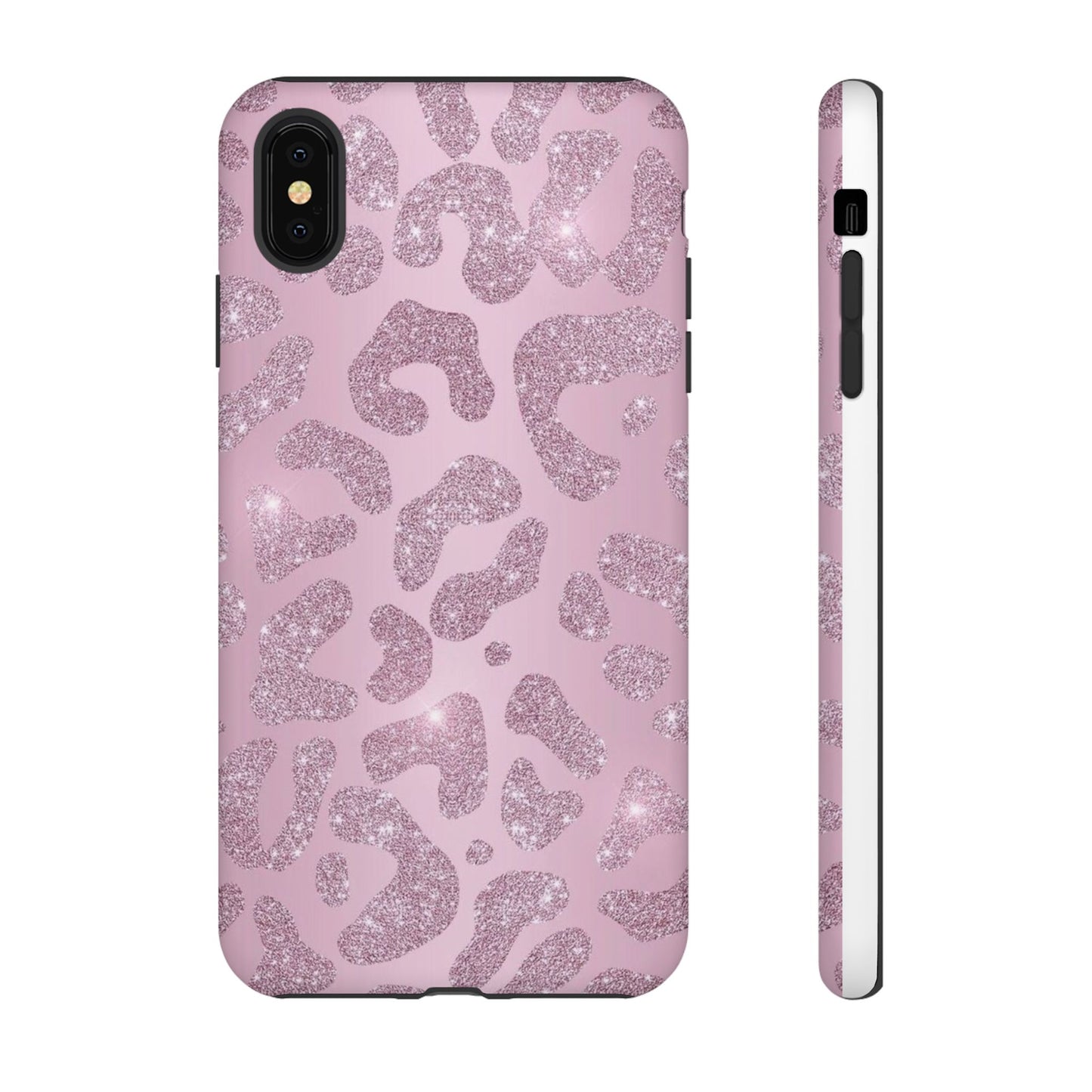 Pink Glitter Cheetah iPhone Case