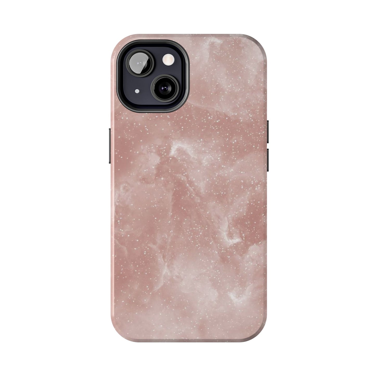 Rose Quartz Glitter Marble iPhone Case